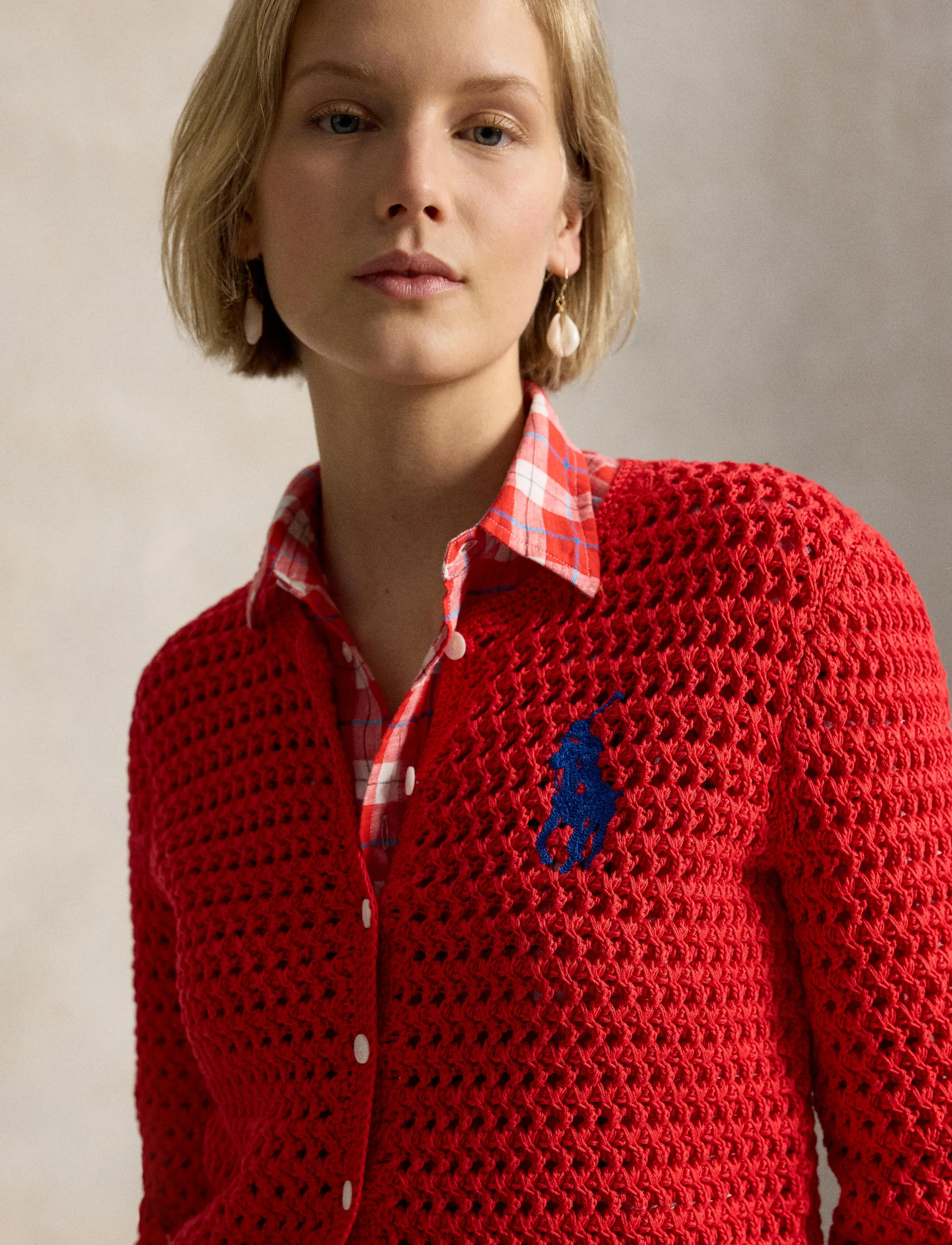Polo Ralph Lauren - COTTON-SWEATER-CARDIGAN - cardigans - petal rose - 4