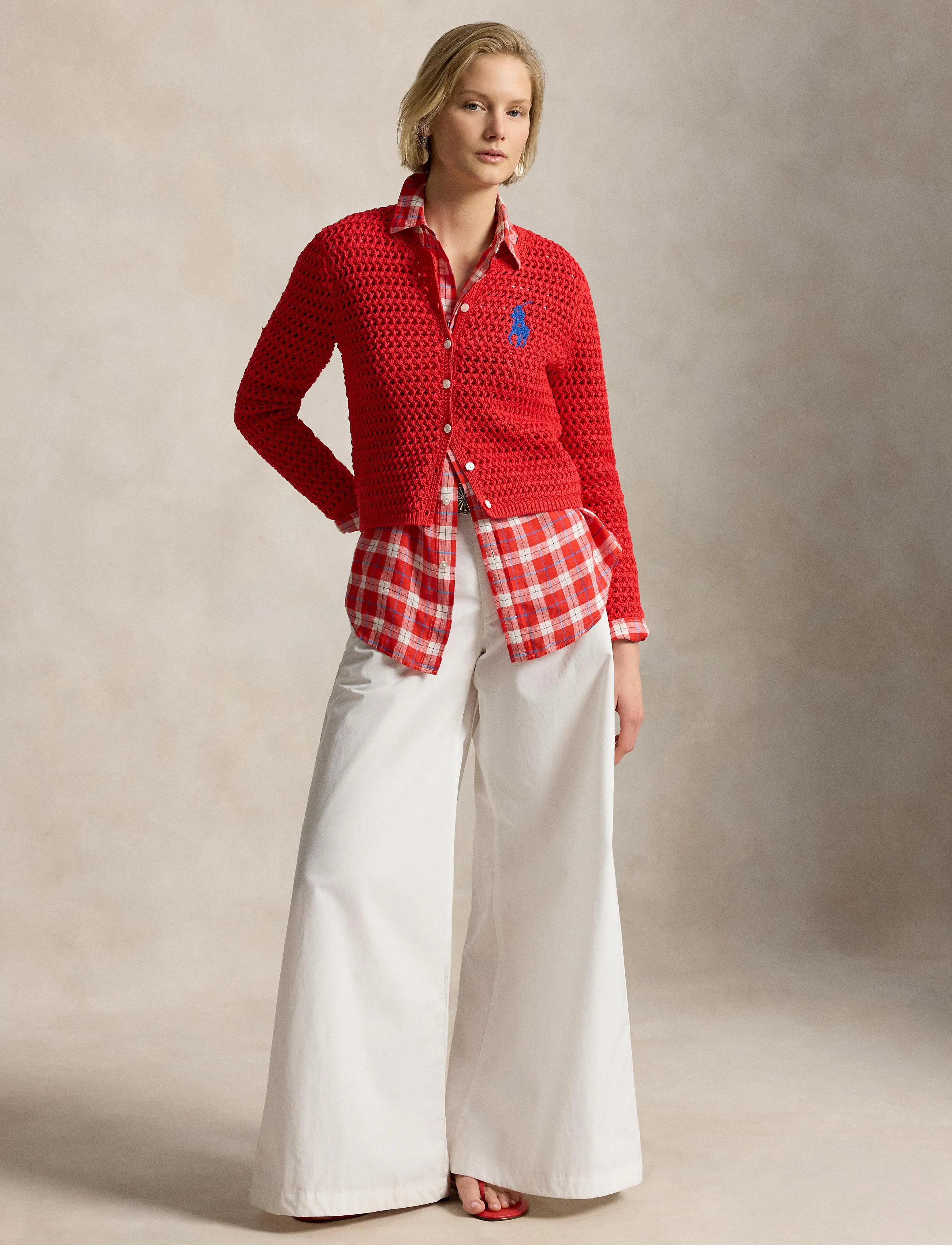 Polo Ralph Lauren - COTTON-SWEATER-CARDIGAN - cardigans - petal rose - 5