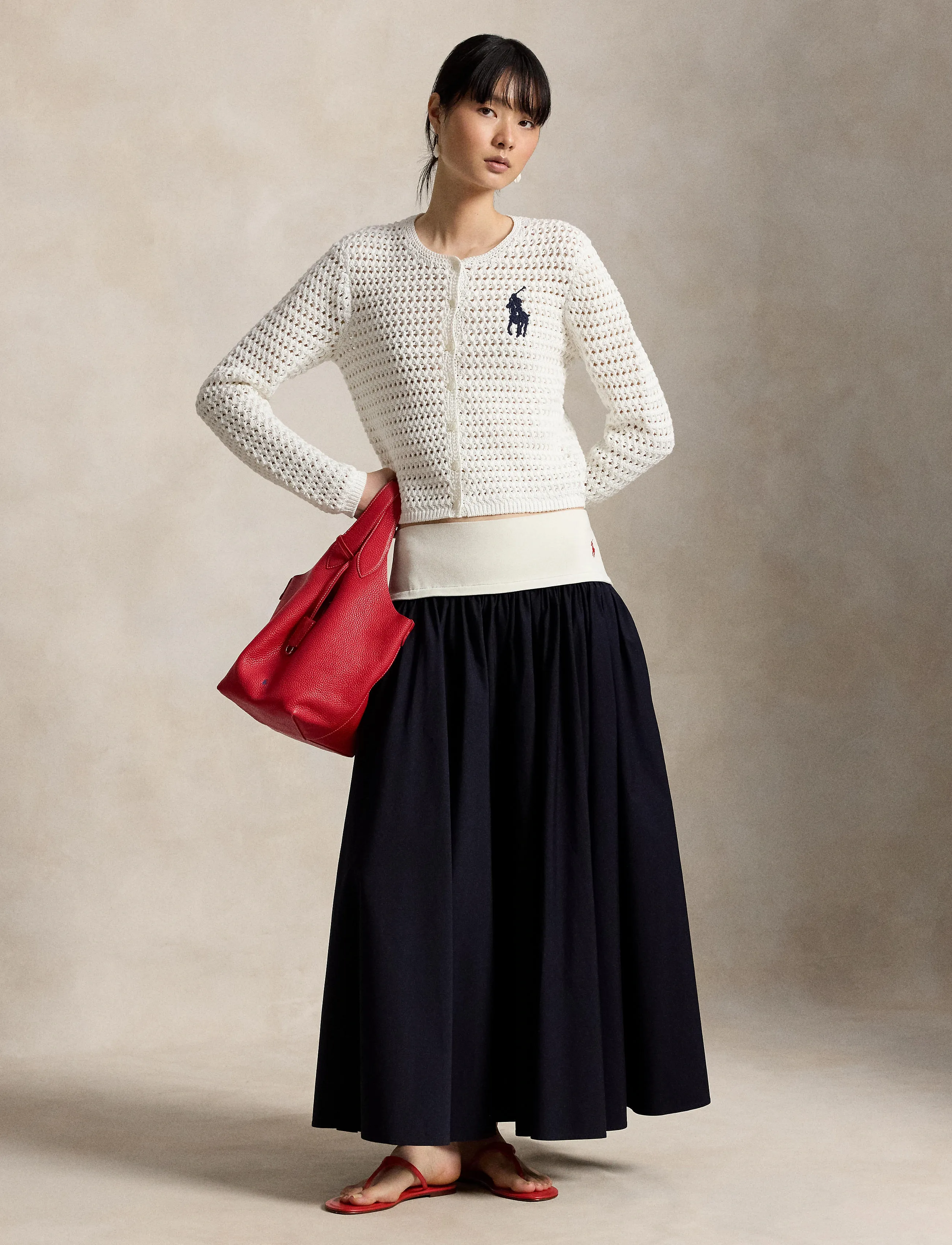 Polo Ralph Lauren Cotton-Sweater-Cardigan, XS, Knitwear, Weiß - Cardigans, Frauen