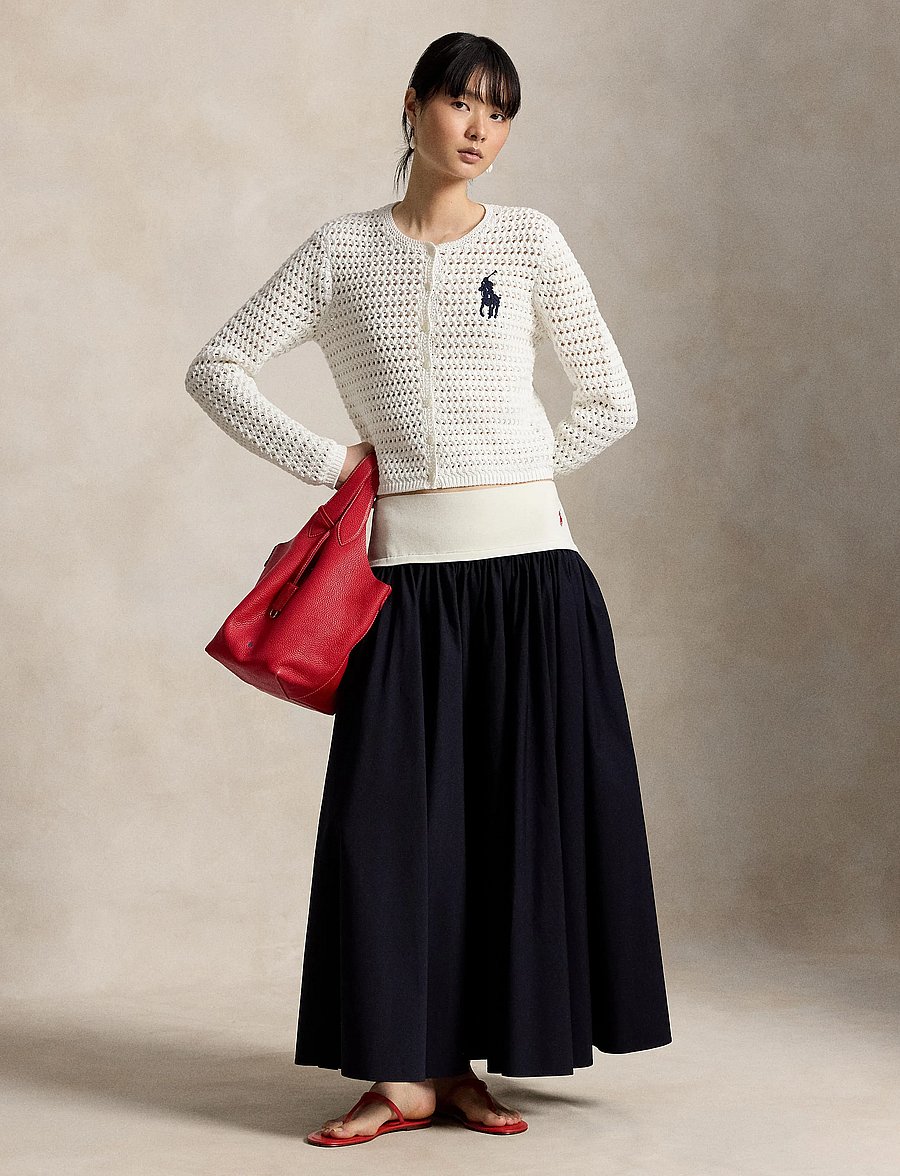 Polo Ralph Lauren - COTTON-SWEATER-CARDIGAN - koftor - white - 0