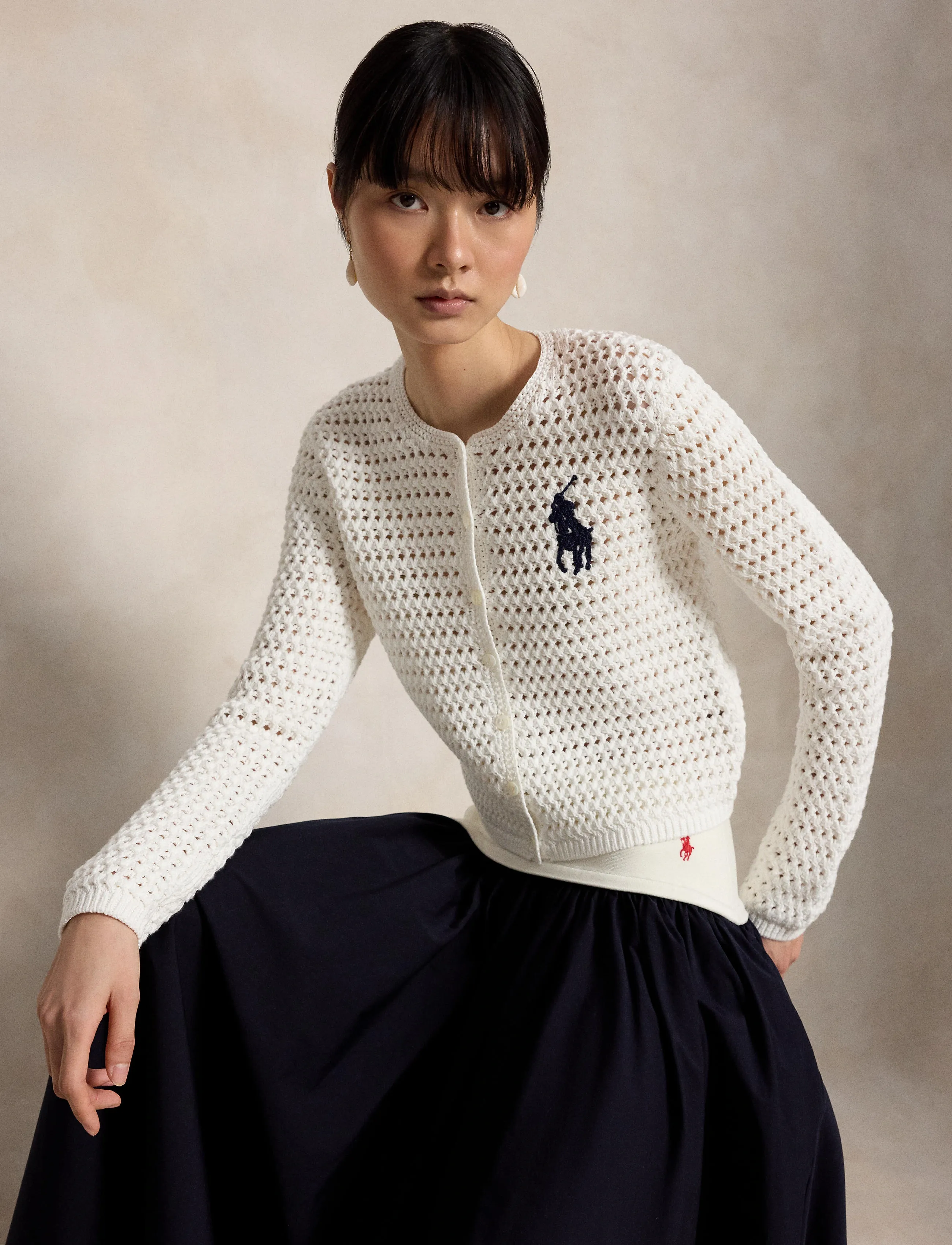 Polo Ralph Lauren - COTTON-SWEATER-CARDIGAN - cardigans - white - 2
