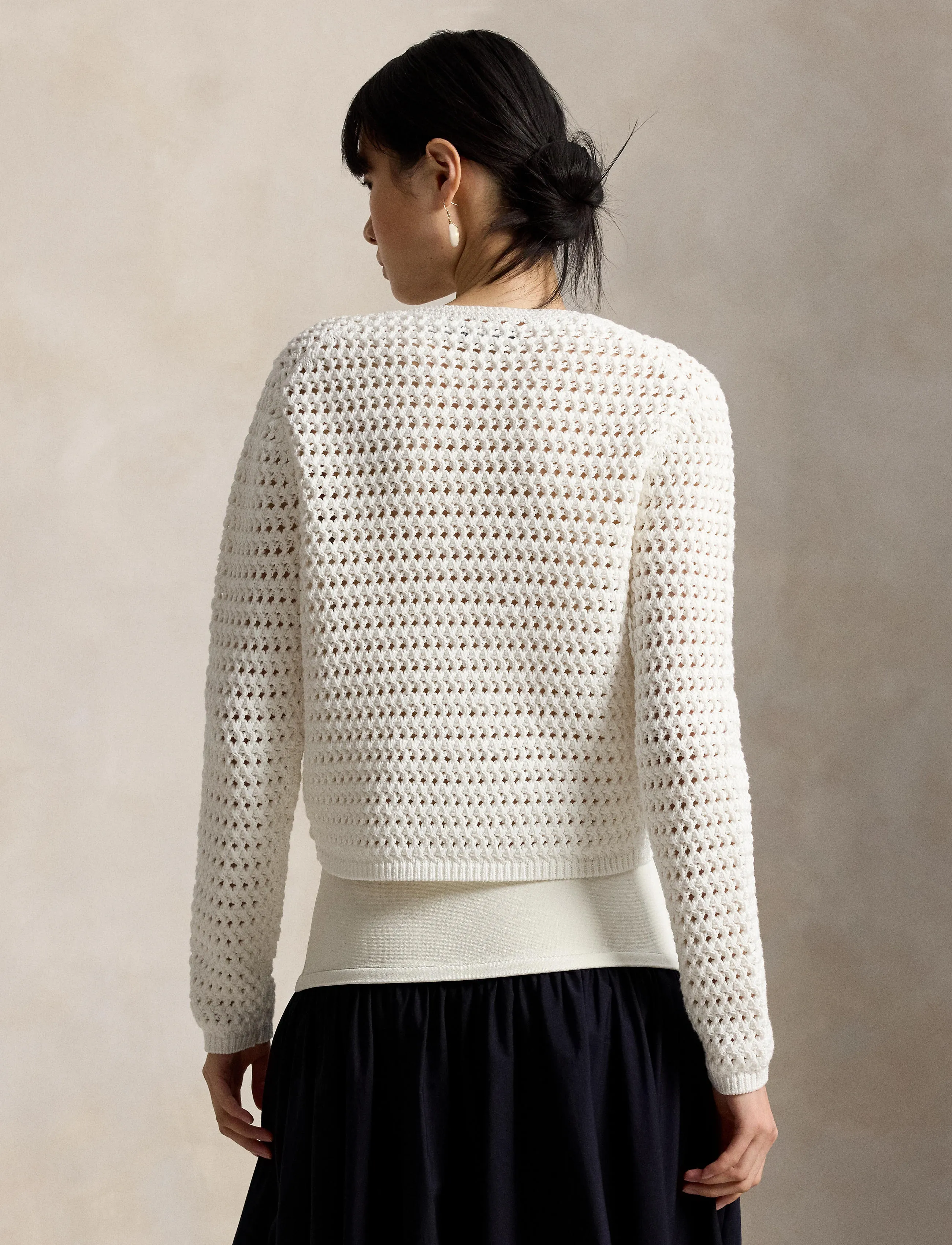 Polo Ralph Lauren COTTON-SWEATER-CARDIGAN - Geburtstag - WHITE / white