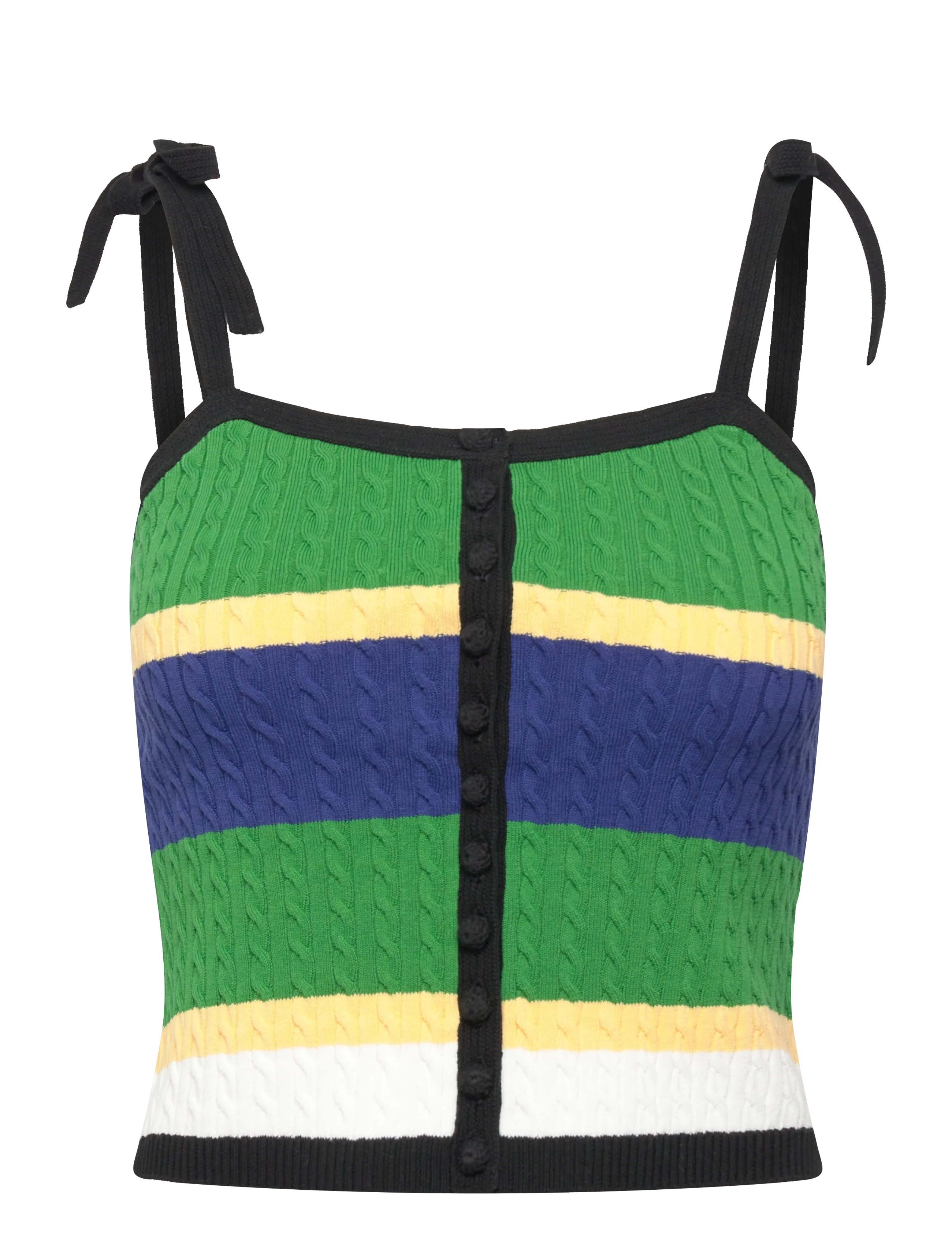 Polo Ralph Lauren COTTON-SWEATER-TANK TOP - Nyheder - POLO BLACK MULTI / green