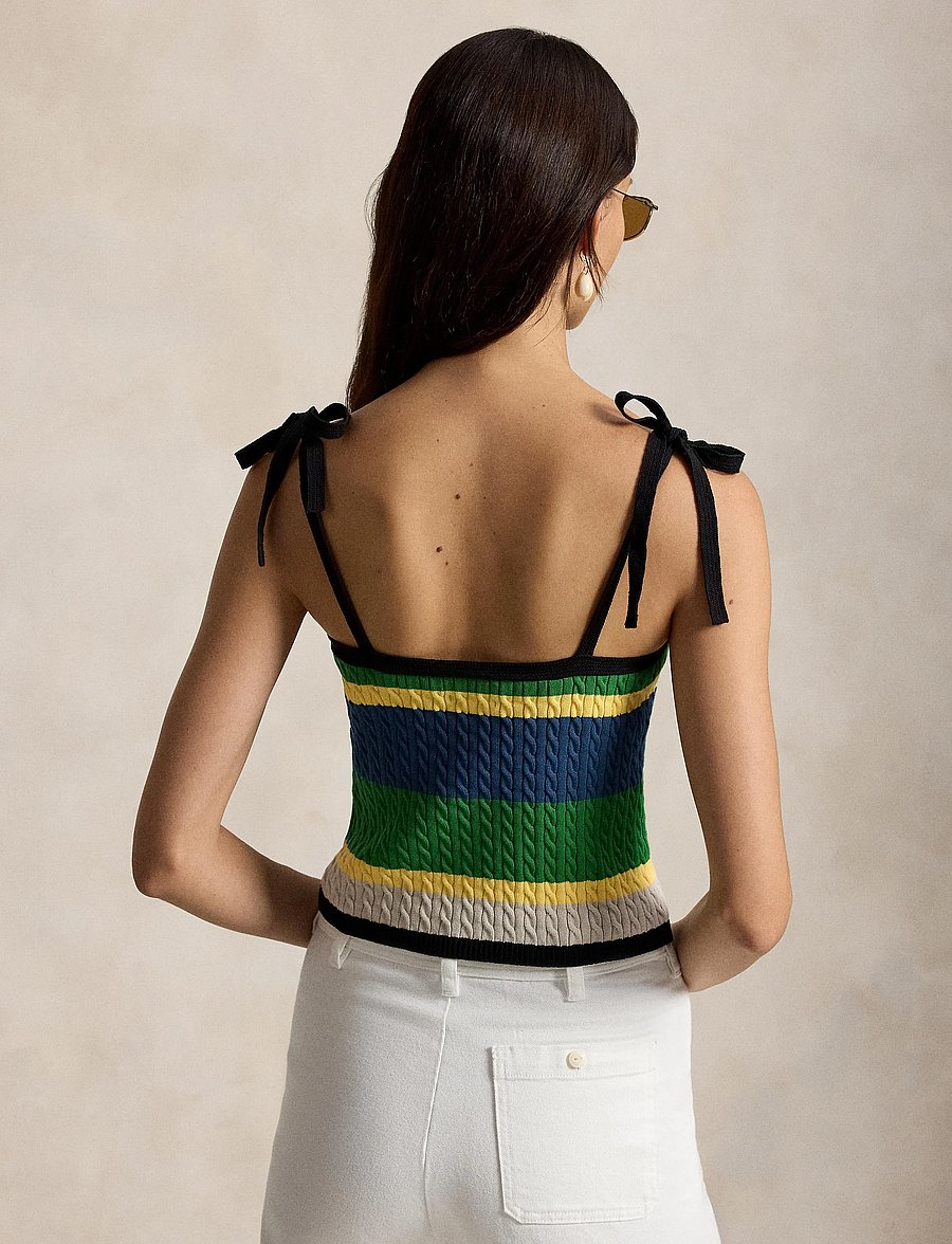 Polo Ralph Lauren - COTTON-SWEATER-TANK TOP - Ärmellose tops - polo black multi - 5