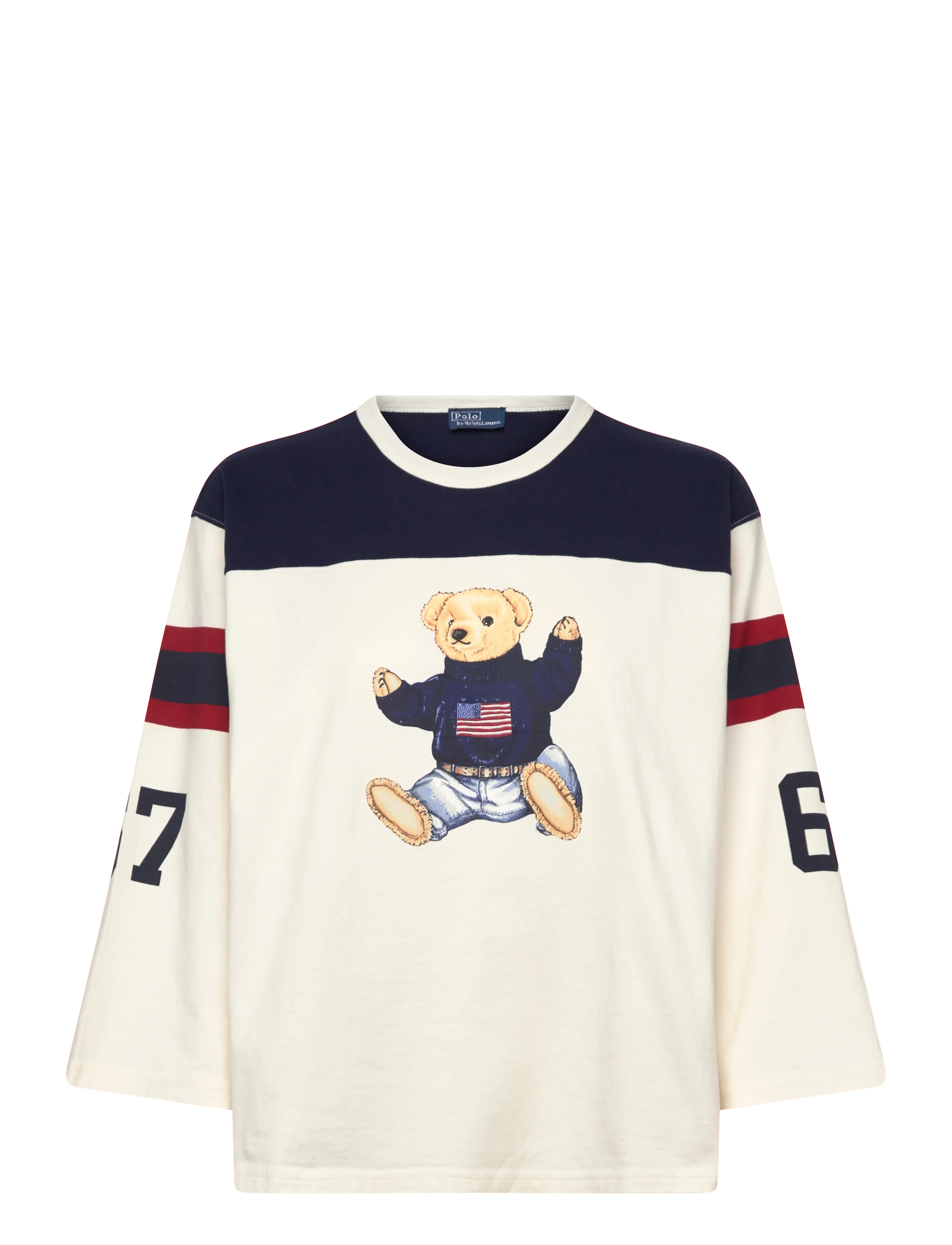 Polo Ralph Lauren 20/1S EVEN JSY-KNT-T-SHIRT - Tøj - WARM WHITE/NEWPOR / cream