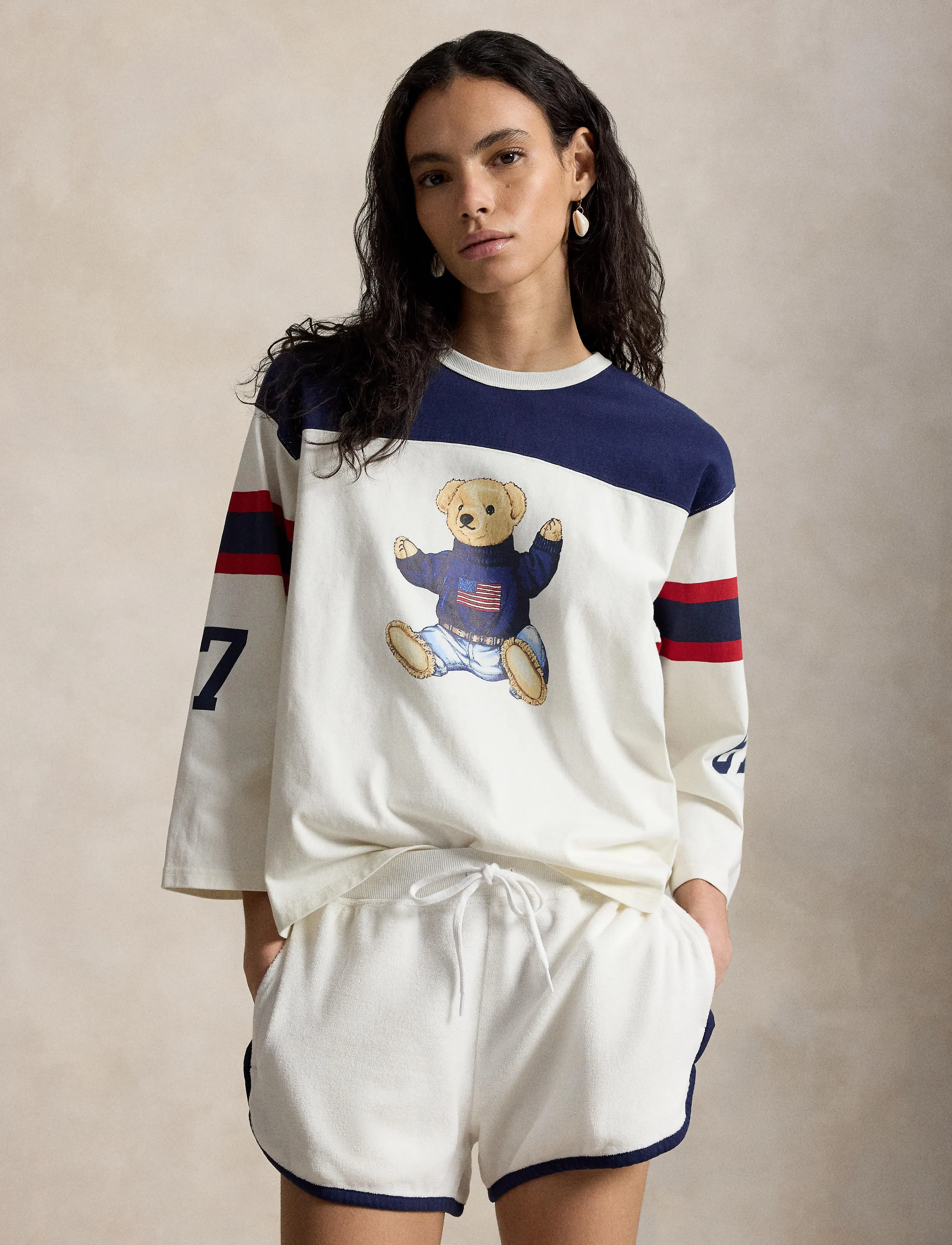 Polo Ralph Lauren - 20/1S EVEN JSY-KNT-T-SHIRT - långärmade toppar - warm white/newpor - 3
