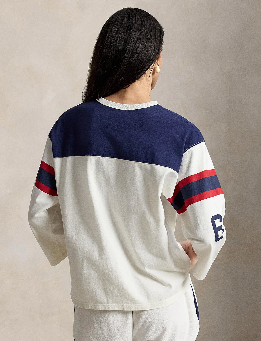 Polo Ralph Lauren - 20/1S EVEN JSY-KNT-T-SHIRT - langärmlige tops - warm white/newpor - 5