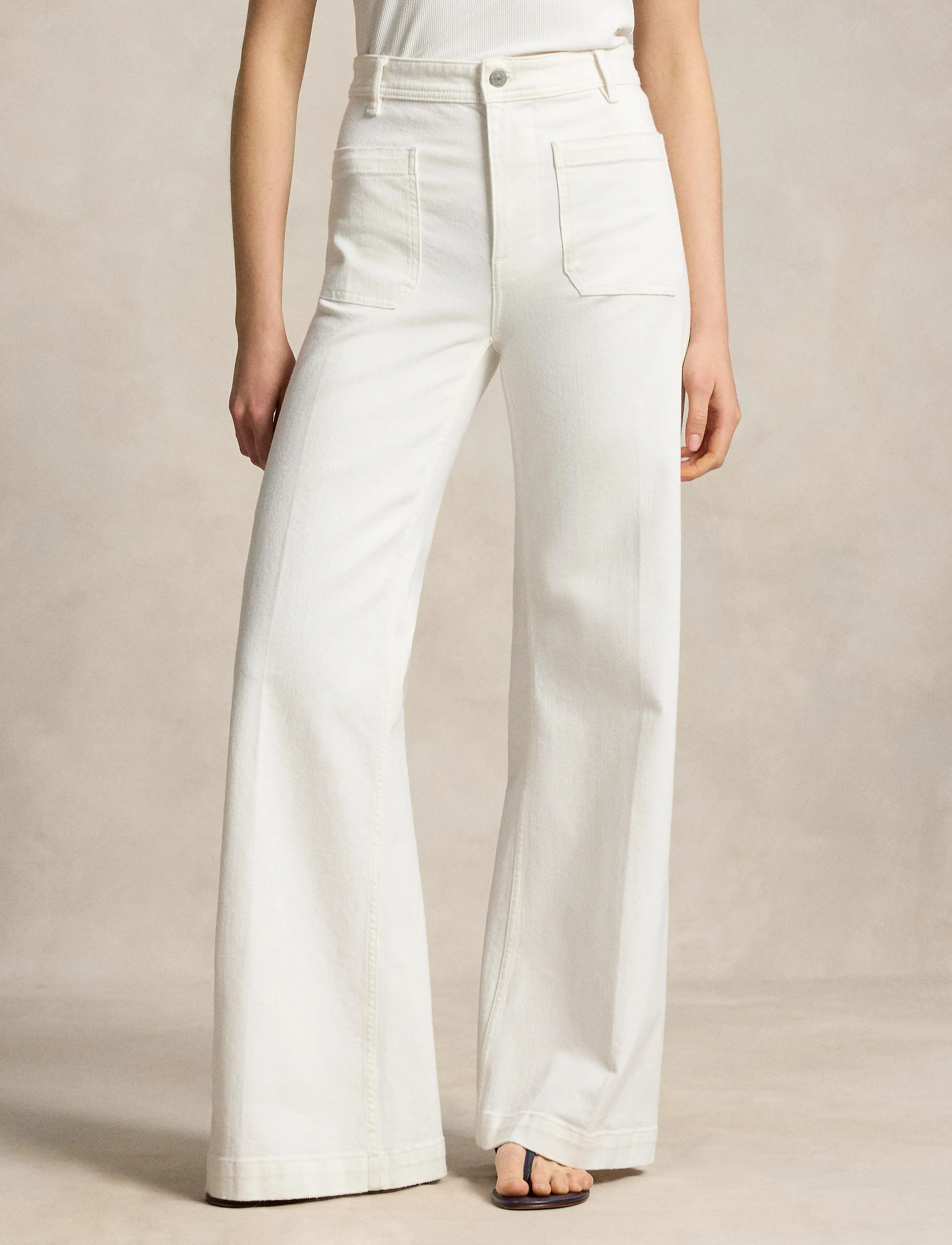 Polo Ralph Lauren LOW STR DENIM-WVN-PANTS - Ralph Lauren - BURGOES WASH / white