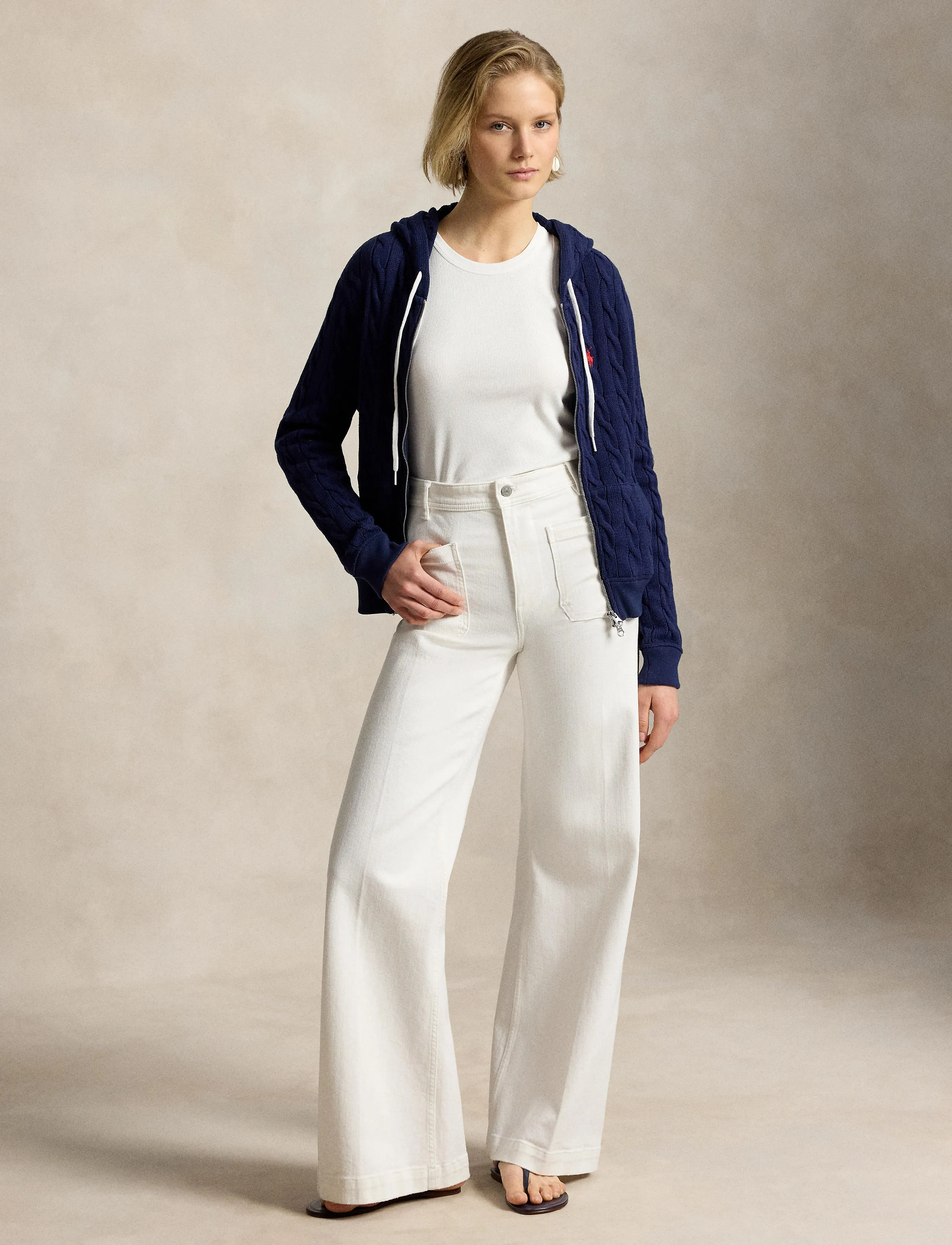 Polo Ralph Lauren - LOW STR DENIM-WVN-PANTS - pantalons larges - burgoes wash - 3