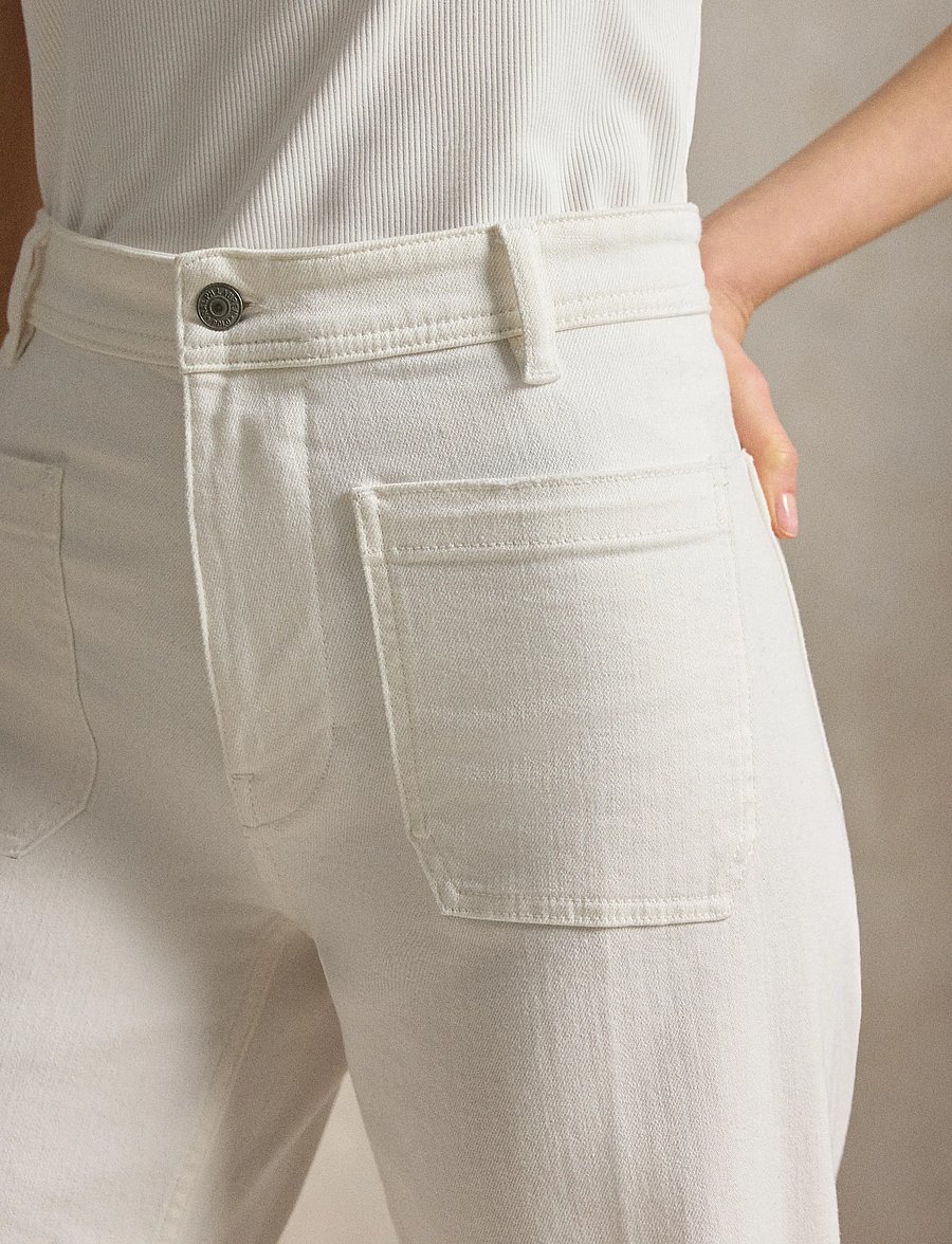 Polo Ralph Lauren - LOW STR DENIM-WVN-PANTS - pantalons larges - burgoes wash - 4