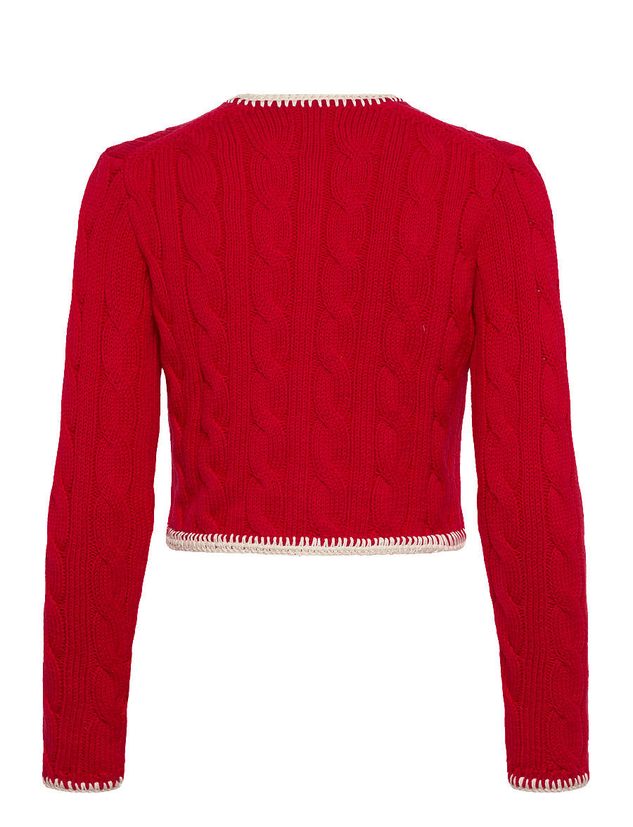 Polo Ralph Lauren - 1/4-5 COTTON-SWEATER-CARDIGAN - gilets - cruise red - 2