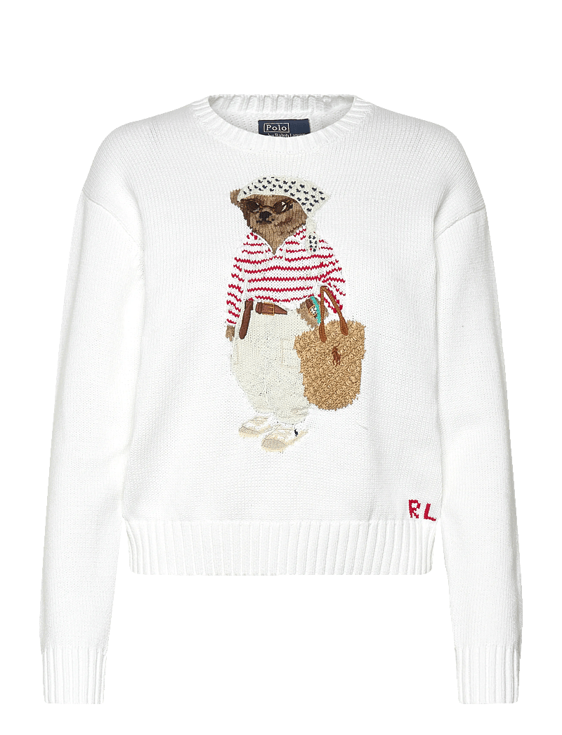 Polo Ralph Lauren - COTTON BEAR-SWEATER-PULLOVER - truien - white multi - 1