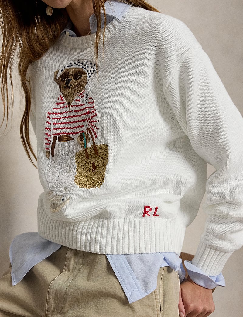 Polo Ralph Lauren - COTTON BEAR-SWEATER-PULLOVER - truien - white multi - 4