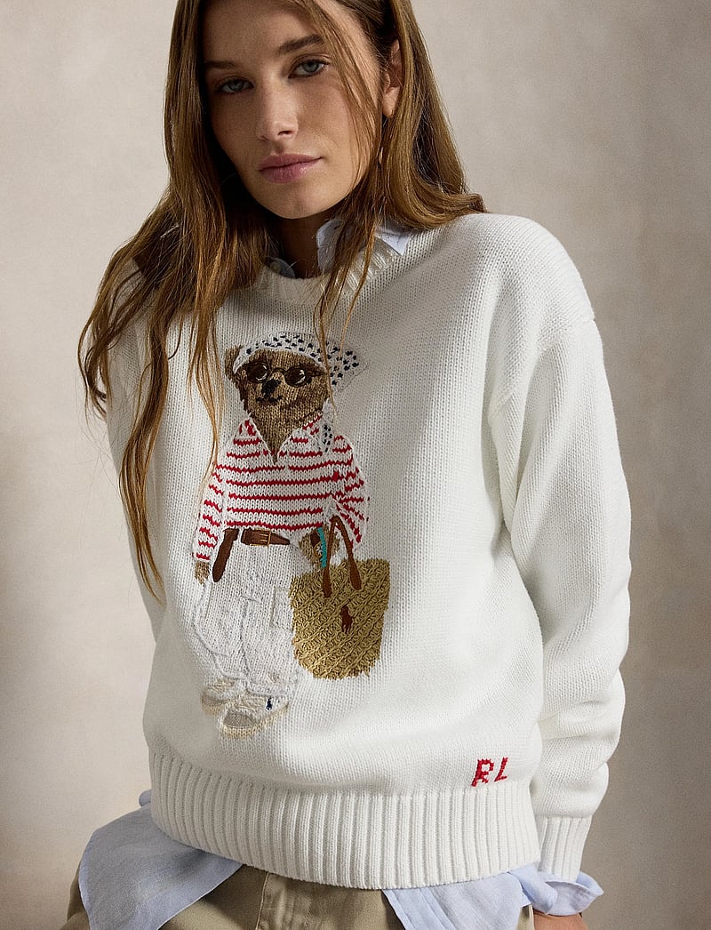 Polo Ralph Lauren - COTTON BEAR-SWEATER-PULLOVER - truien - white multi - 5