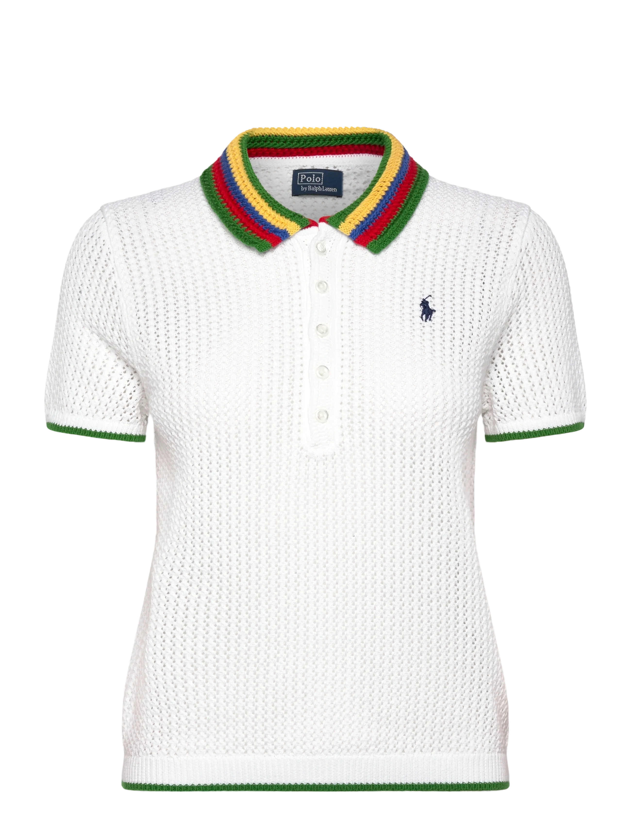Polo Ralph Lauren 1/24 COTTON BLEND-SWEATER-POLO - Kleidung - WHITE MULTI / white