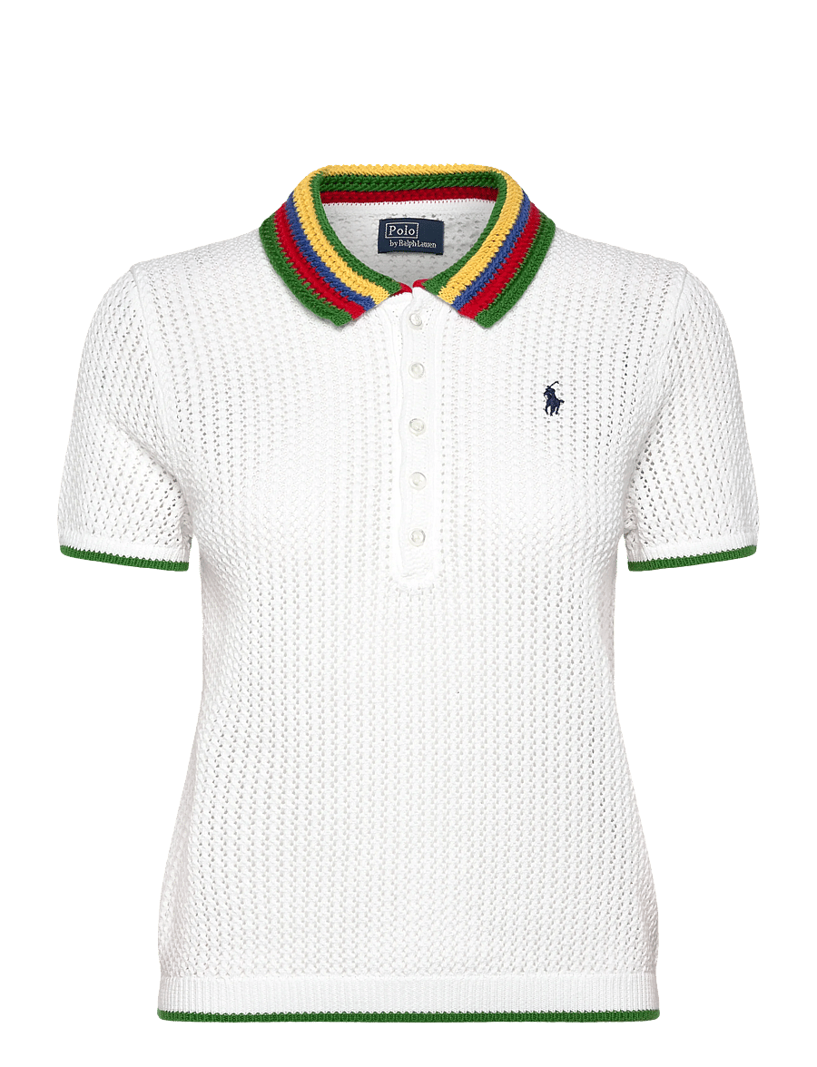 Polo Ralph Lauren - 1/24 COTTON BLEND-SWEATER-POLO - pikéer - white multi - 1
