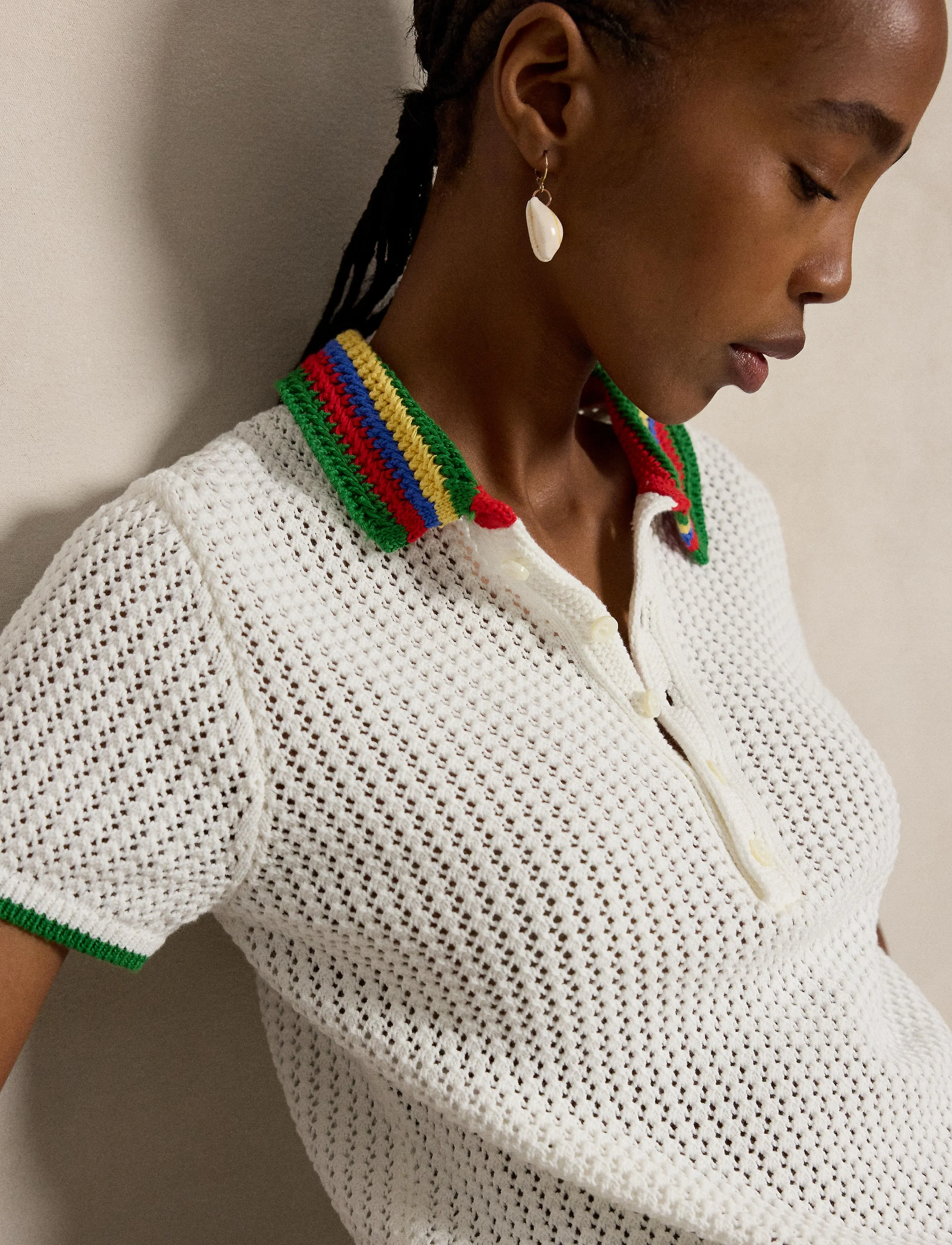 Polo Ralph Lauren - 1/24 COTTON BLEND-SWEATER-POLO - pikéer - white multi - 4