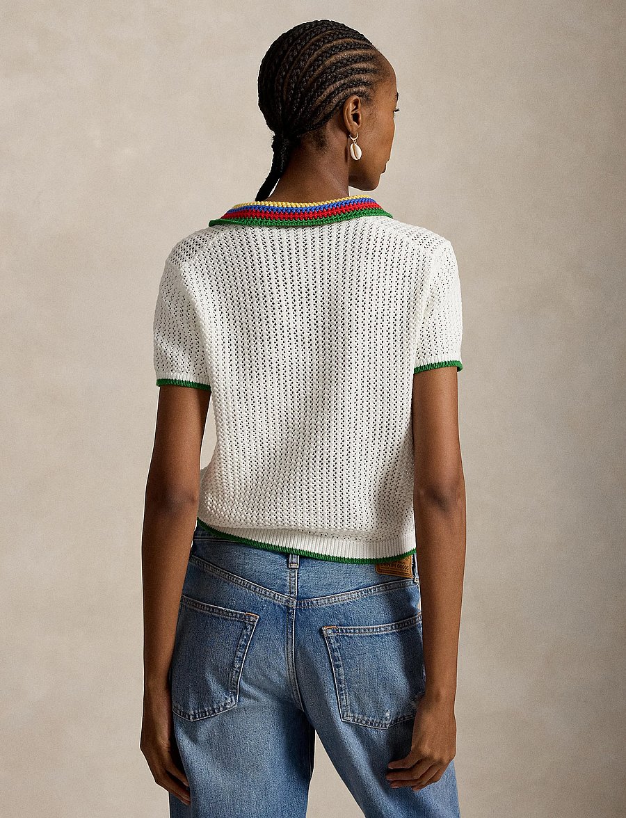 Polo Ralph Lauren - 1/24 COTTON BLEND-SWEATER-POLO - pikéer - white multi - 5