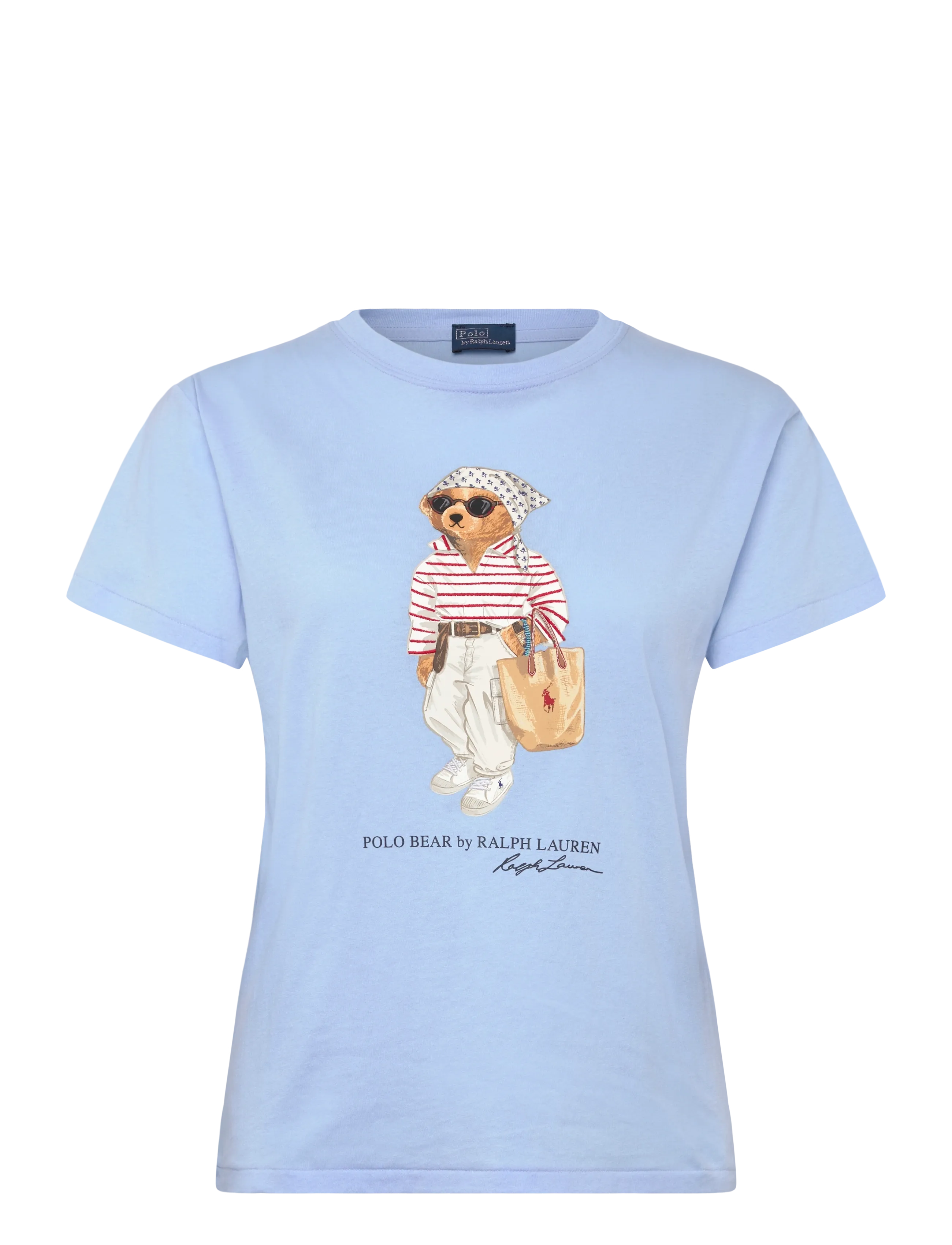 Polo Ralph Lauren 40/1 VNTG CTN JSY-KNT-T-SHIRT - Drabužiai - BABY BLUE / blue