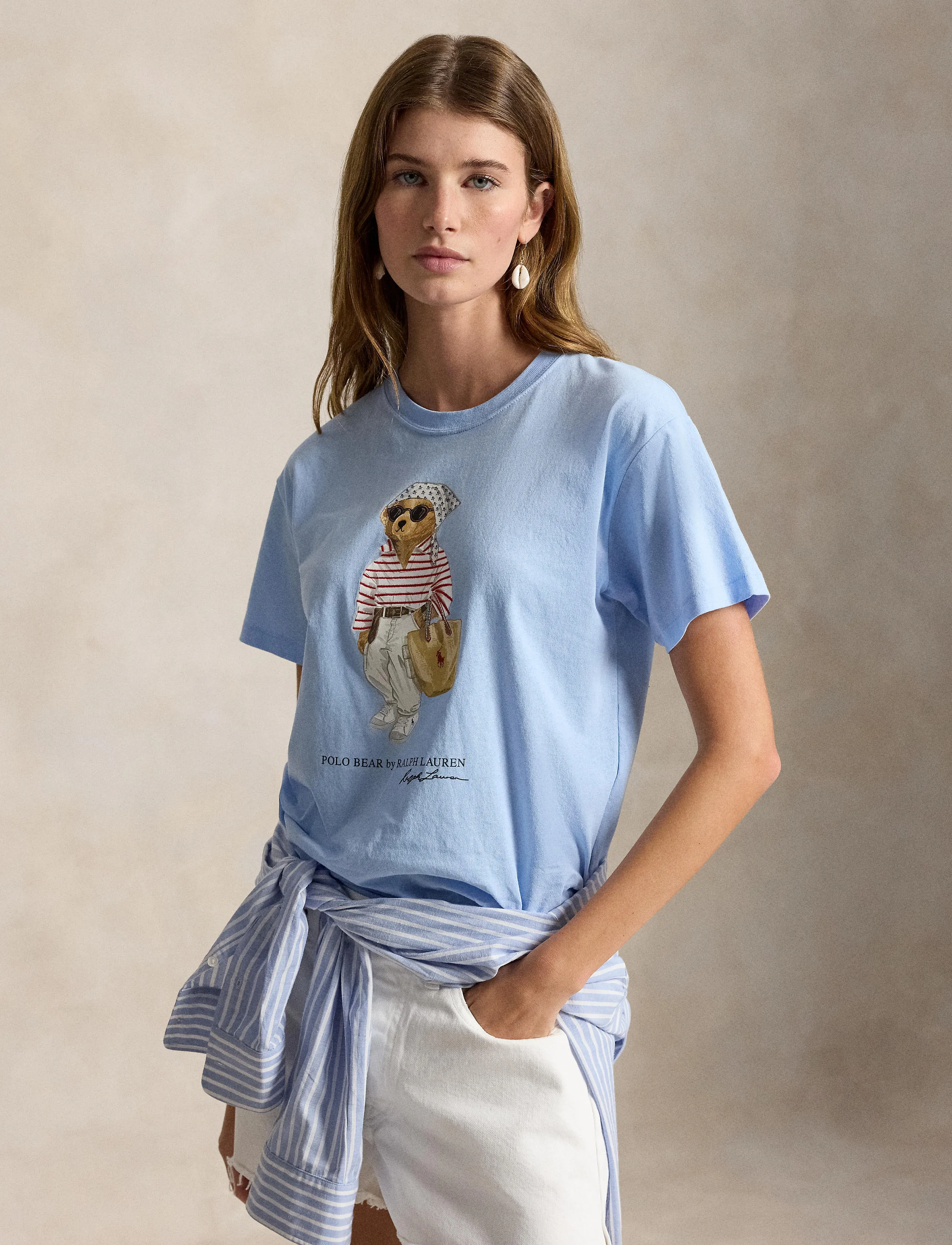 Polo Ralph Lauren - 40/1 VNTG CTN JSY-KNT-T-SHIRT - t-shirts - baby blue - 4