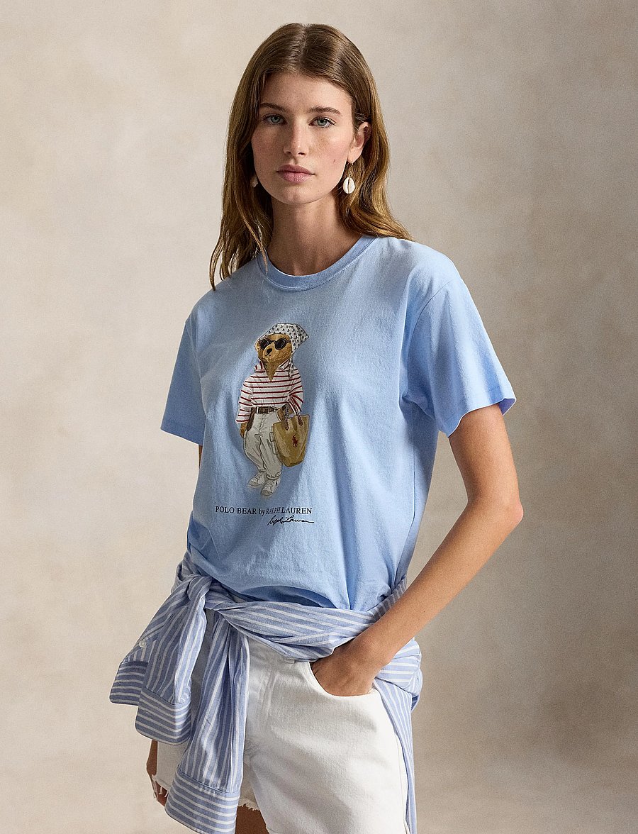 Polo Ralph Lauren - 40/1 VNTG CTN JSY-KNT-T-SHIRT - t-shirts - baby blue - 4