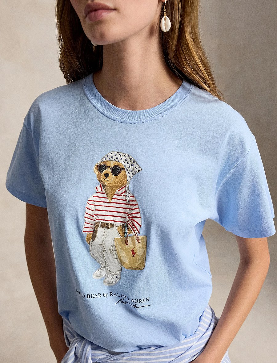 Polo Ralph Lauren - 40/1 VNTG CTN JSY-KNT-T-SHIRT - t-shirts - baby blue - 0