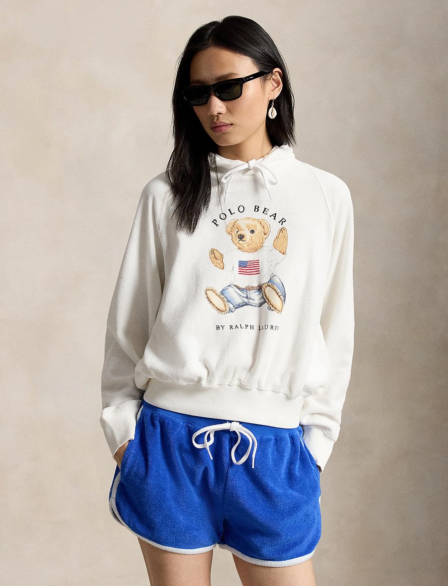 Polo Ralph Lauren - LT WT COTTON TERRY-KNT-SWEATSHIRT - sweatshirts & hættetrøjer - white - 0