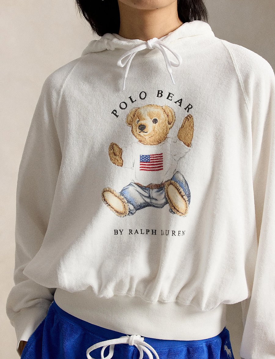 Polo Ralph Lauren - LT WT COTTON TERRY-KNT-SWEATSHIRT - sweatshirts & hættetrøjer - white - 4