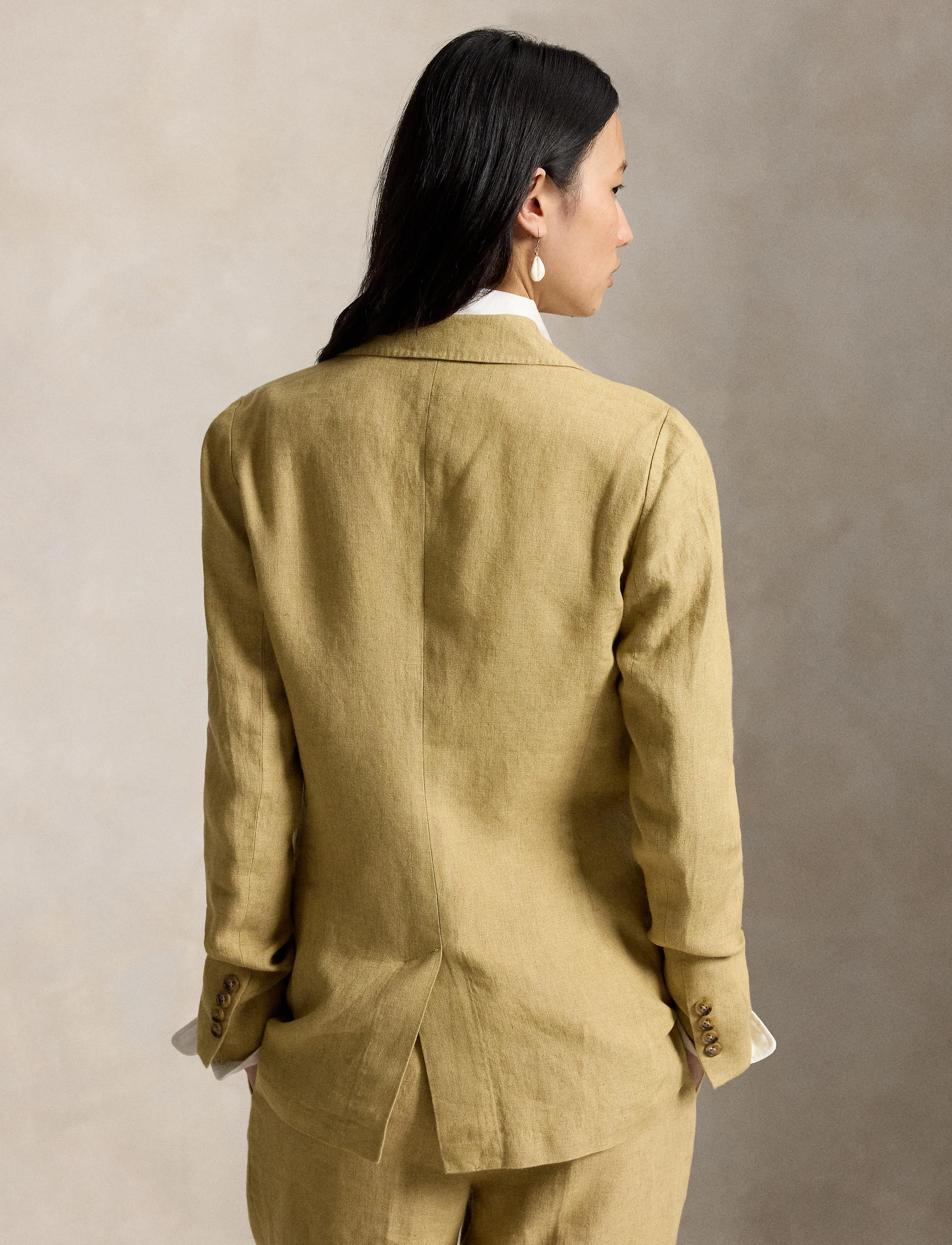 Polo Ralph Lauren - 9/1 DELAVE LINEN-WVN-BLAZER/SPORT C - single breasted blazers - classic camel - 3