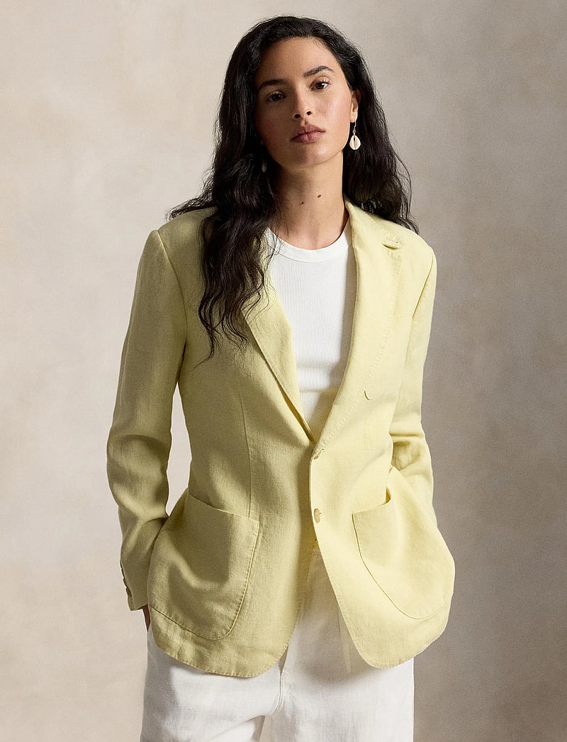 Polo Ralph Lauren - 9/1 YD LINEN-WVN-BLAZER/SPORT COAT - blazers met één knopenrij - yellow - 4