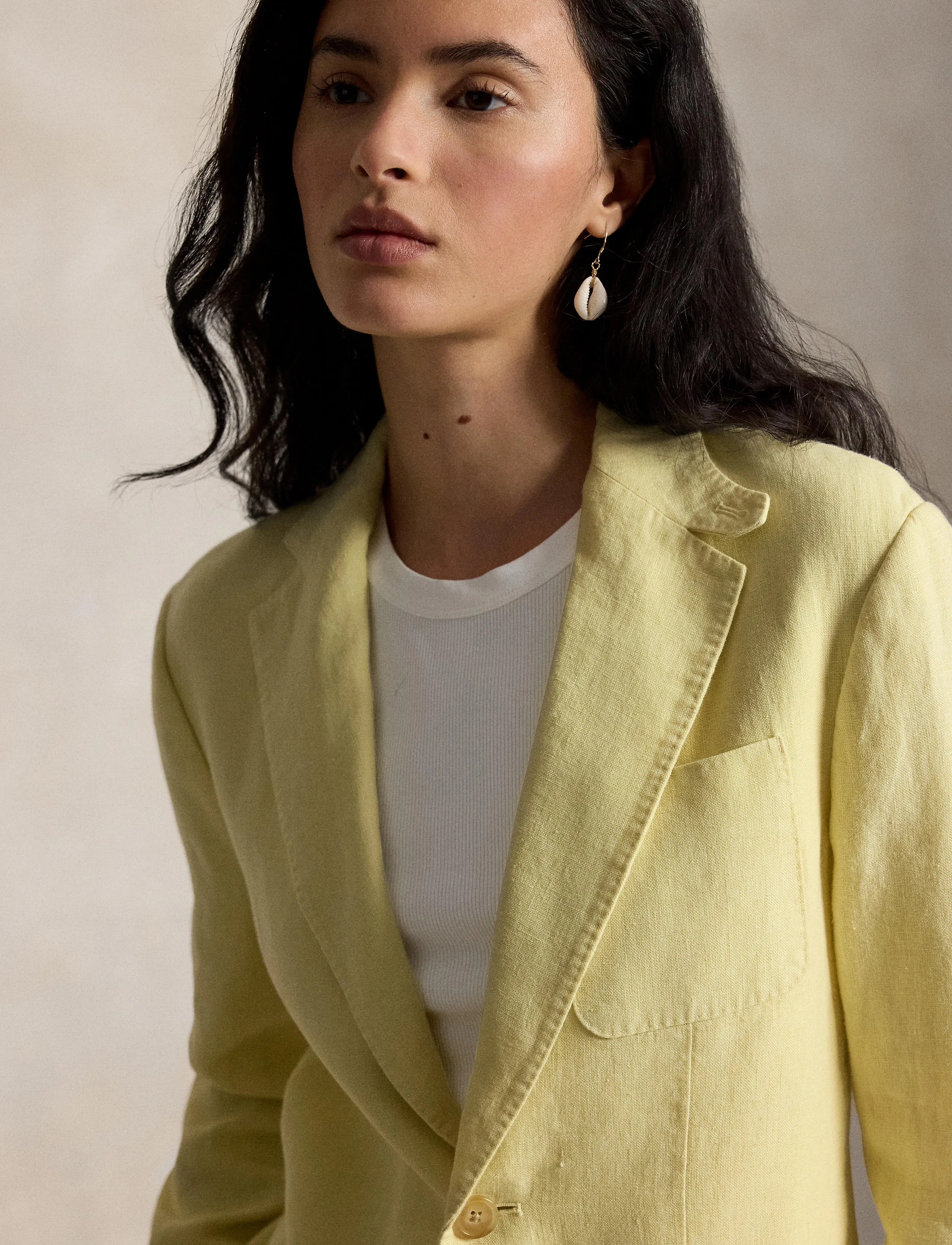 Polo Ralph Lauren - 9/1 YD LINEN-WVN-BLAZER/SPORT COAT - single breasted blazers - yellow - 5