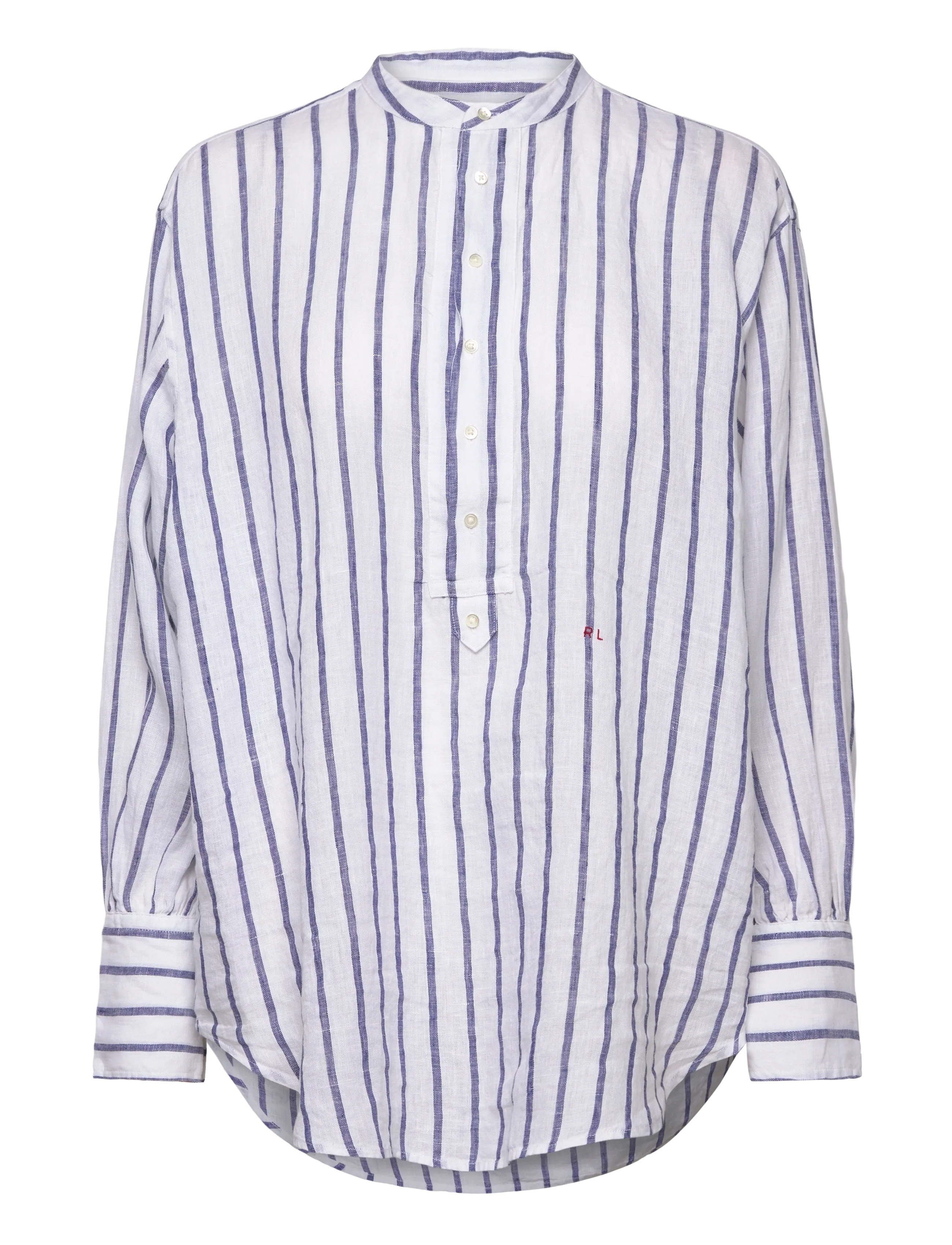 Polo Ralph Lauren YD LINEN-WVN-SHIRT - Tøj - 2020 WHITE-ROYAL / white