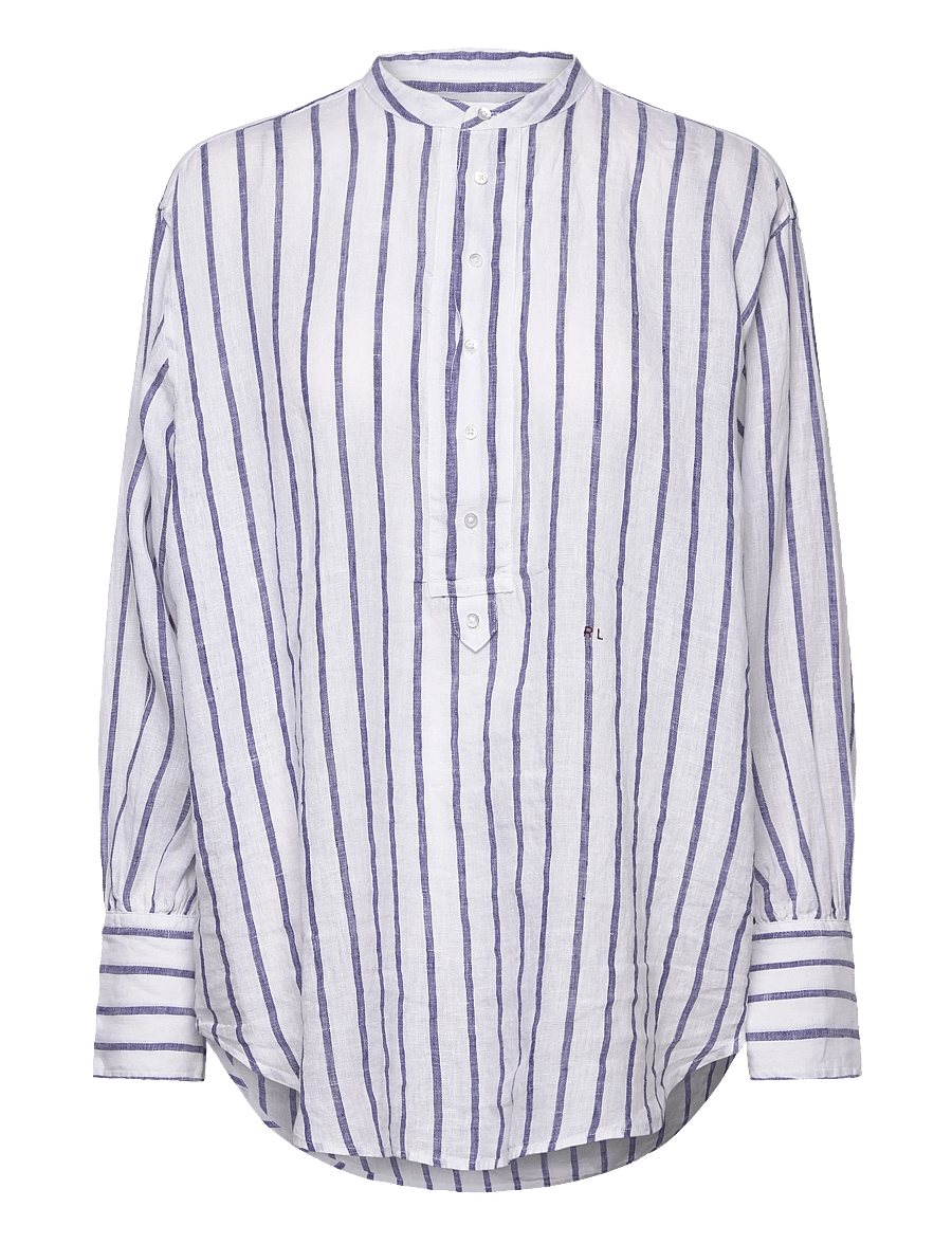 Polo Ralph Lauren - YD LINEN-WVN-SHIRT - denimskjorter - 2020 white-royal - 1