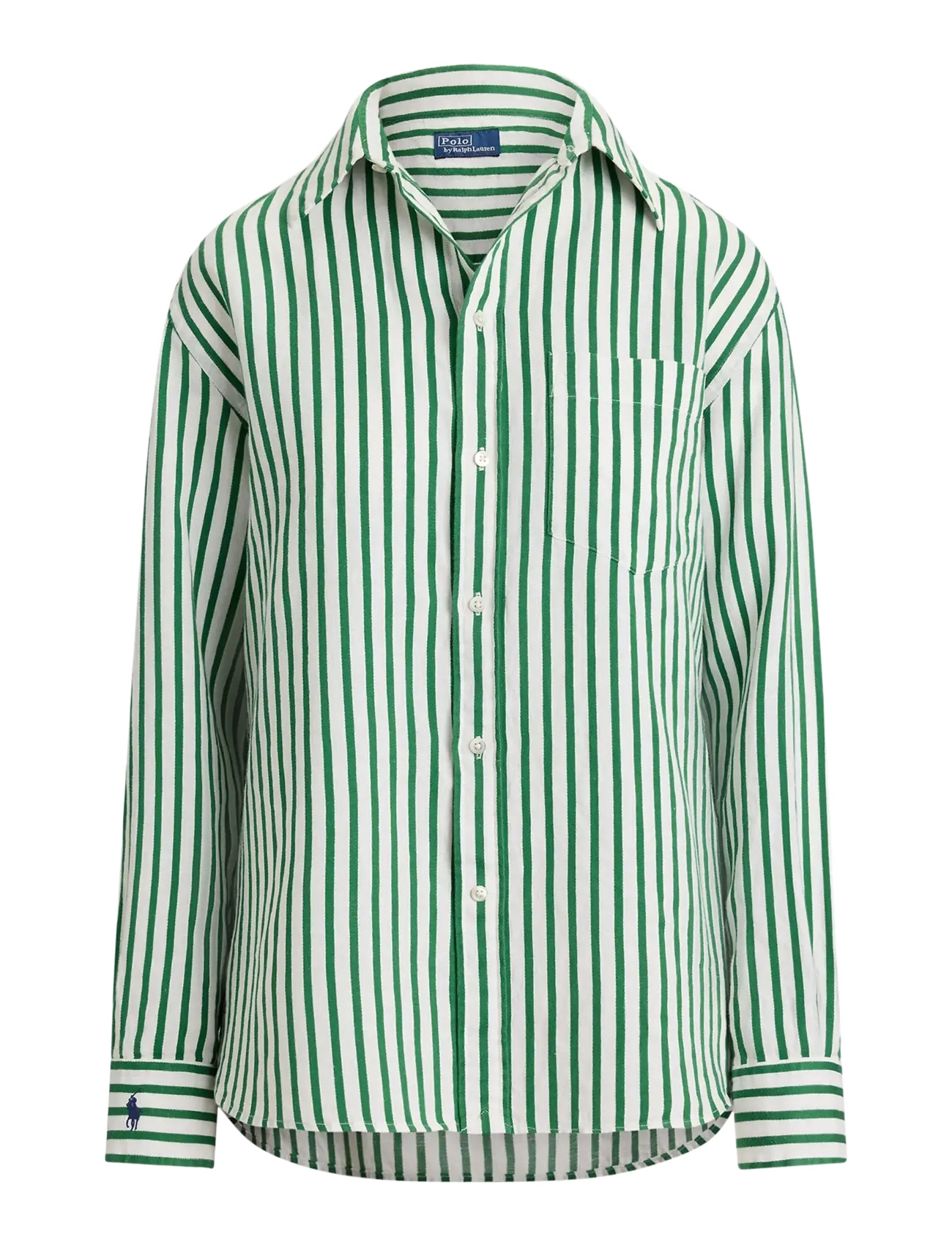 POLO RALPH LAUREN Yd Linen/Baumwolle-Wvn-Shirt Grün - XL - Damen