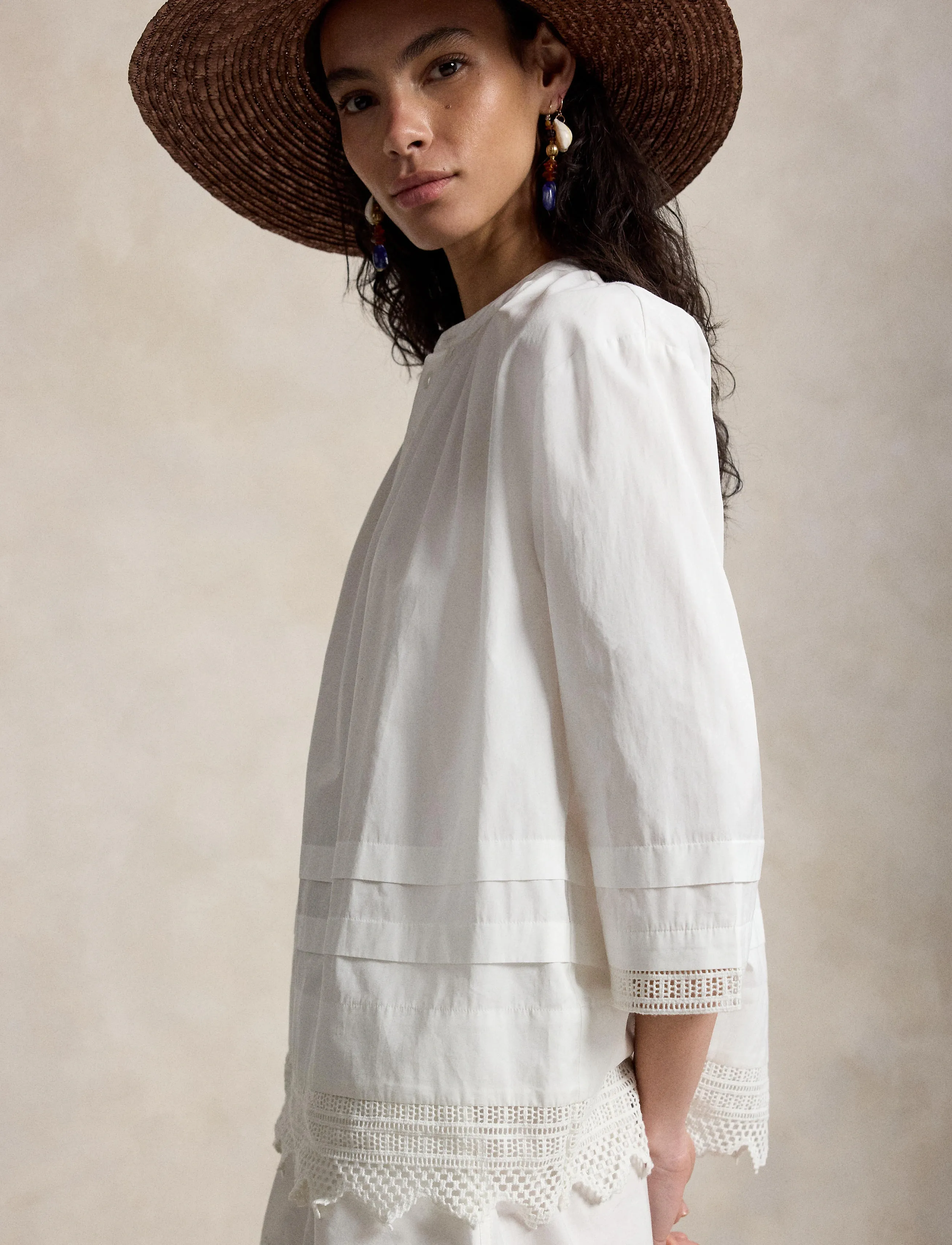 Polo Ralph Lauren - 120/2 YD CTN PW-WVN-SHIRT - pikkade varrukatega pluusid - white - 5