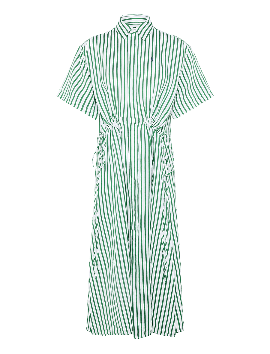 Polo Ralph Lauren - YD LINEN/COTTON-WVN-DRESSES - overhemdjurken - 2019c white-green - 1