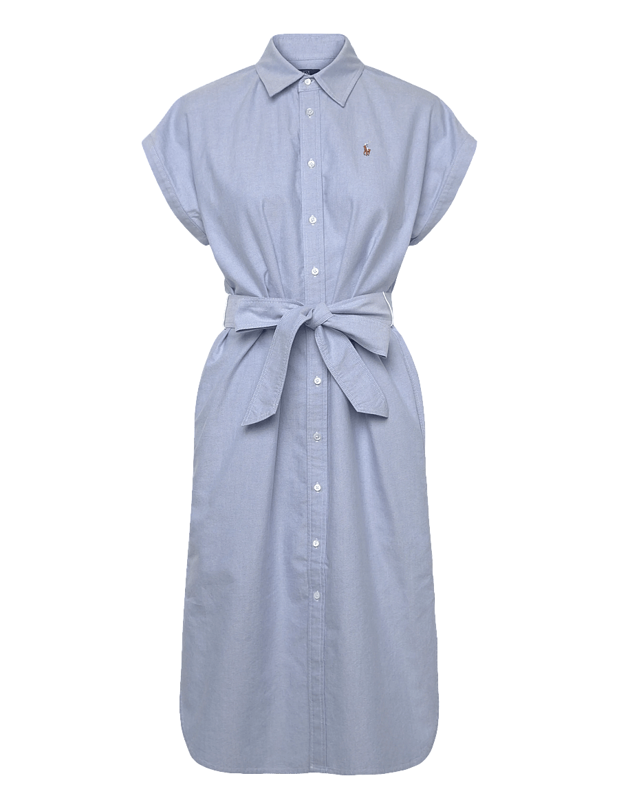 Polo Ralph Lauren - 40/1 CTN YD OXFORD-WVN-DRESSES - midi-kleider - bsr blue - 1