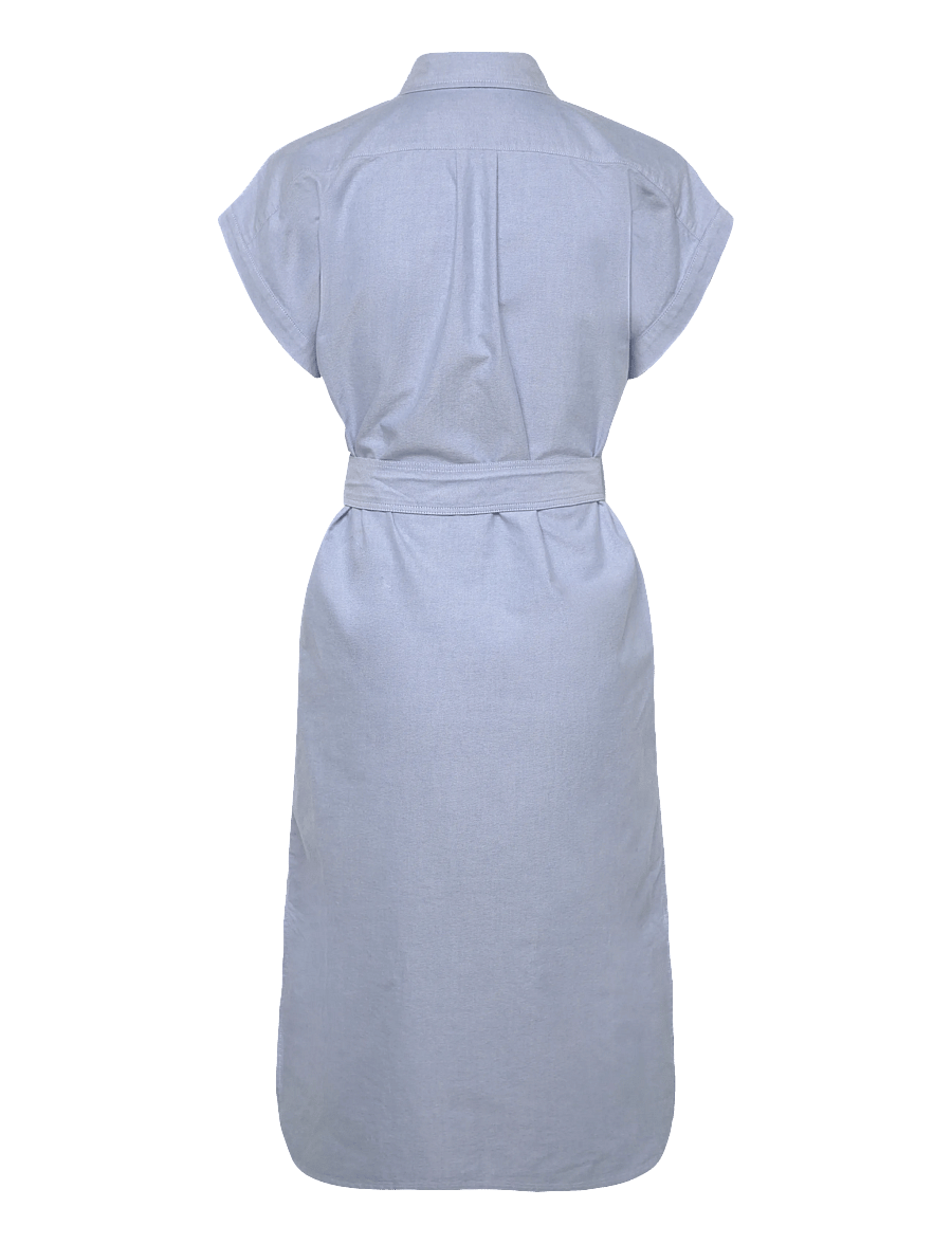 Polo Ralph Lauren - 40/1 CTN YD OXFORD-WVN-DRESSES - midi-kleider - bsr blue - 2