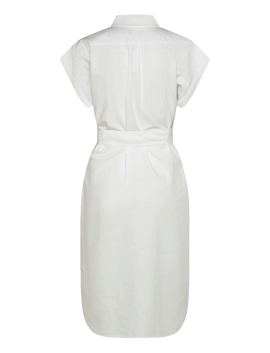 Polo Ralph Lauren - 40/1 CTN YD OXFORD-WVN-DRESSES - midi-kleider - bsr white - 2