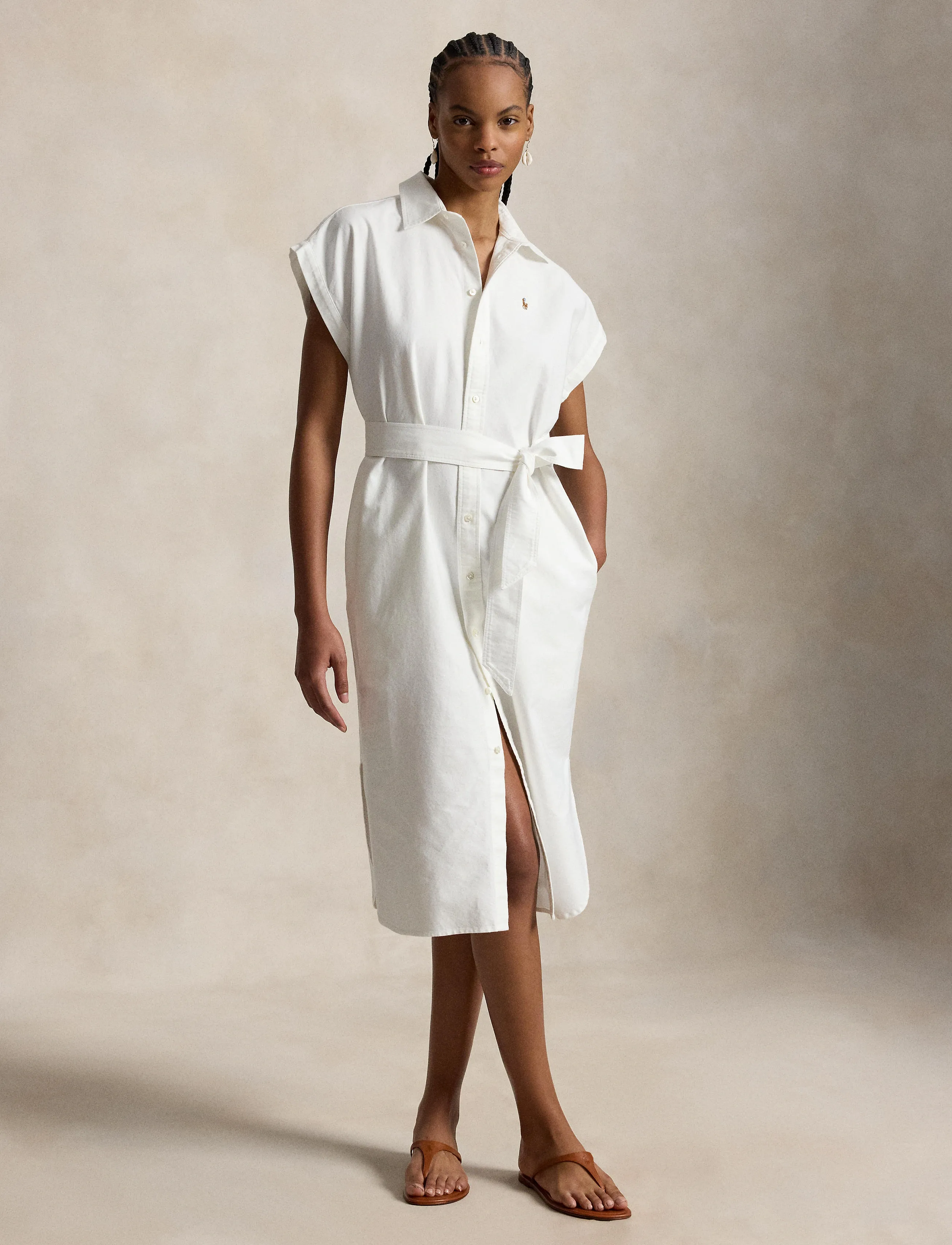 Polo Ralph Lauren - 40/1 CTN YD OXFORD-WVN-DRESSES - skjortekjoler - bsr white - 3