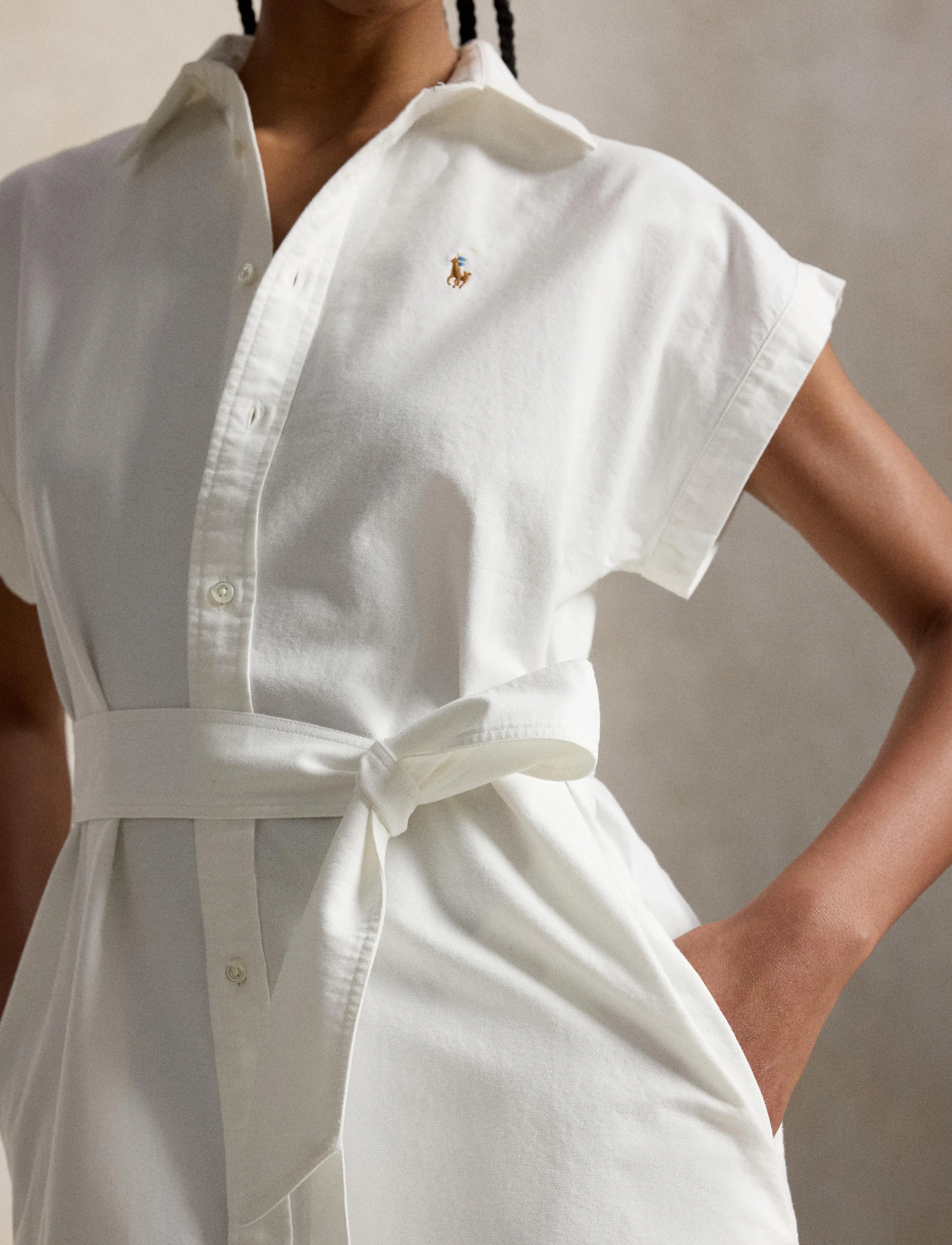 Polo Ralph Lauren - 40/1 CTN YD OXFORD-WVN-DRESSES - skjortekjoler - bsr white - 4