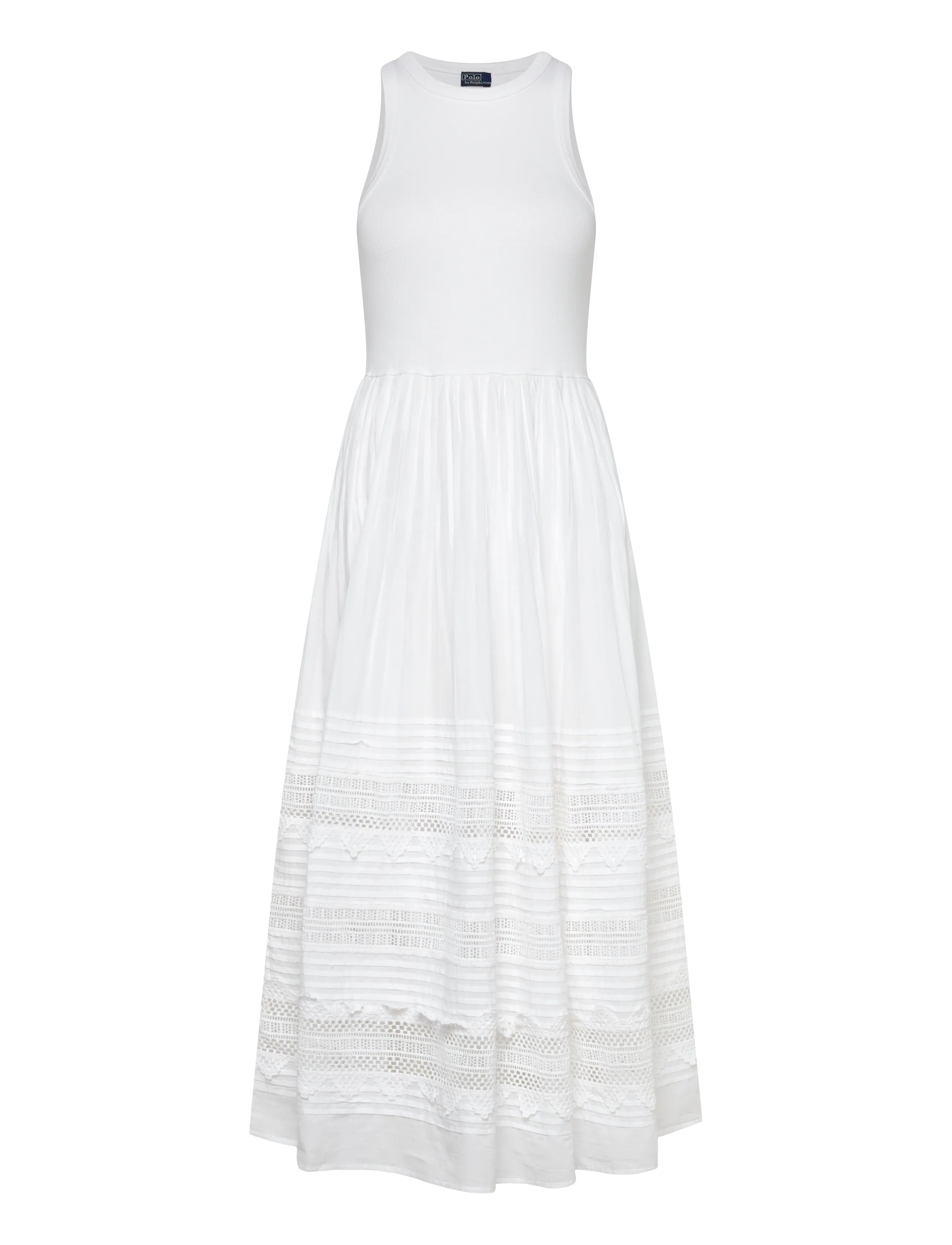 Polo Ralph Lauren - 2X2 RIB/CTN VOILE-WVN-DRESSES - maxikjoler - white - 1