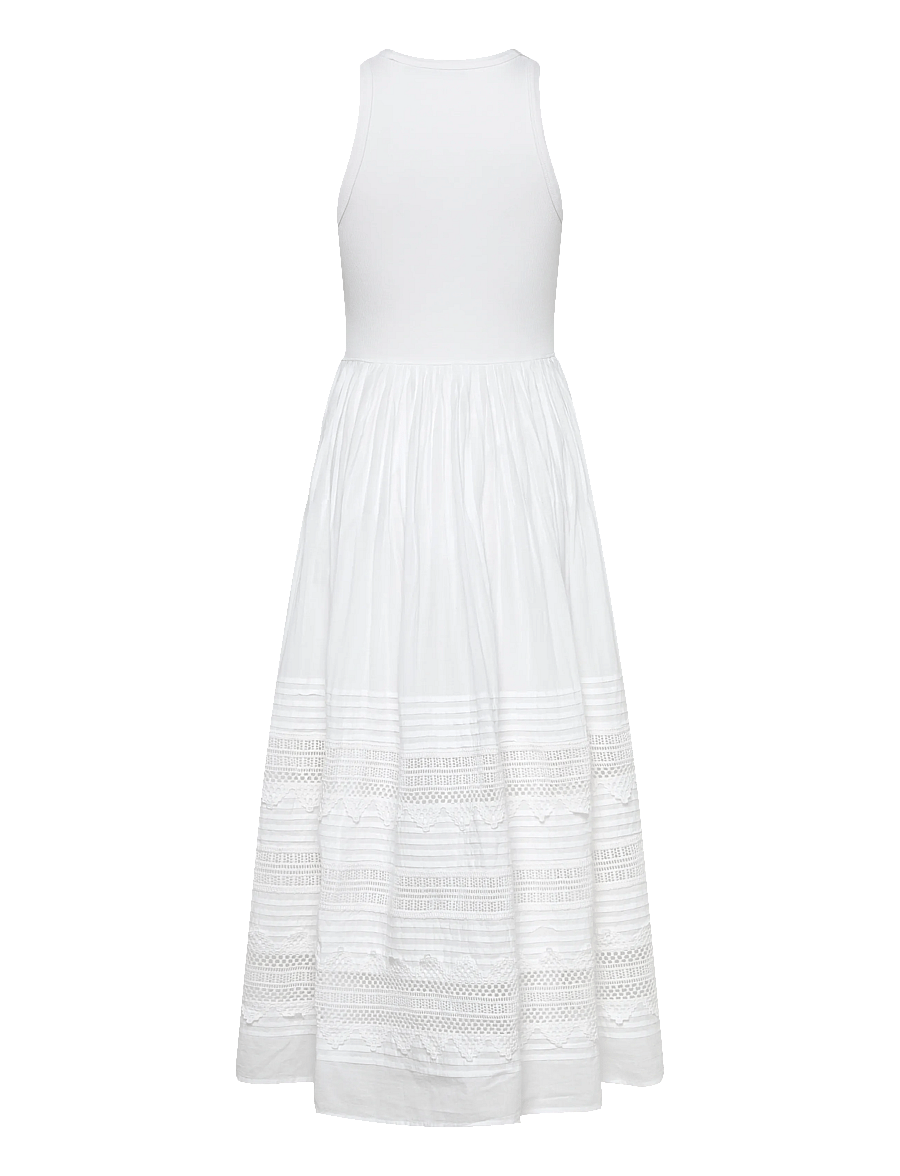 Polo Ralph Lauren - 2X2 RIB/CTN VOILE-WVN-DRESSES - maxi dresses - white - 2