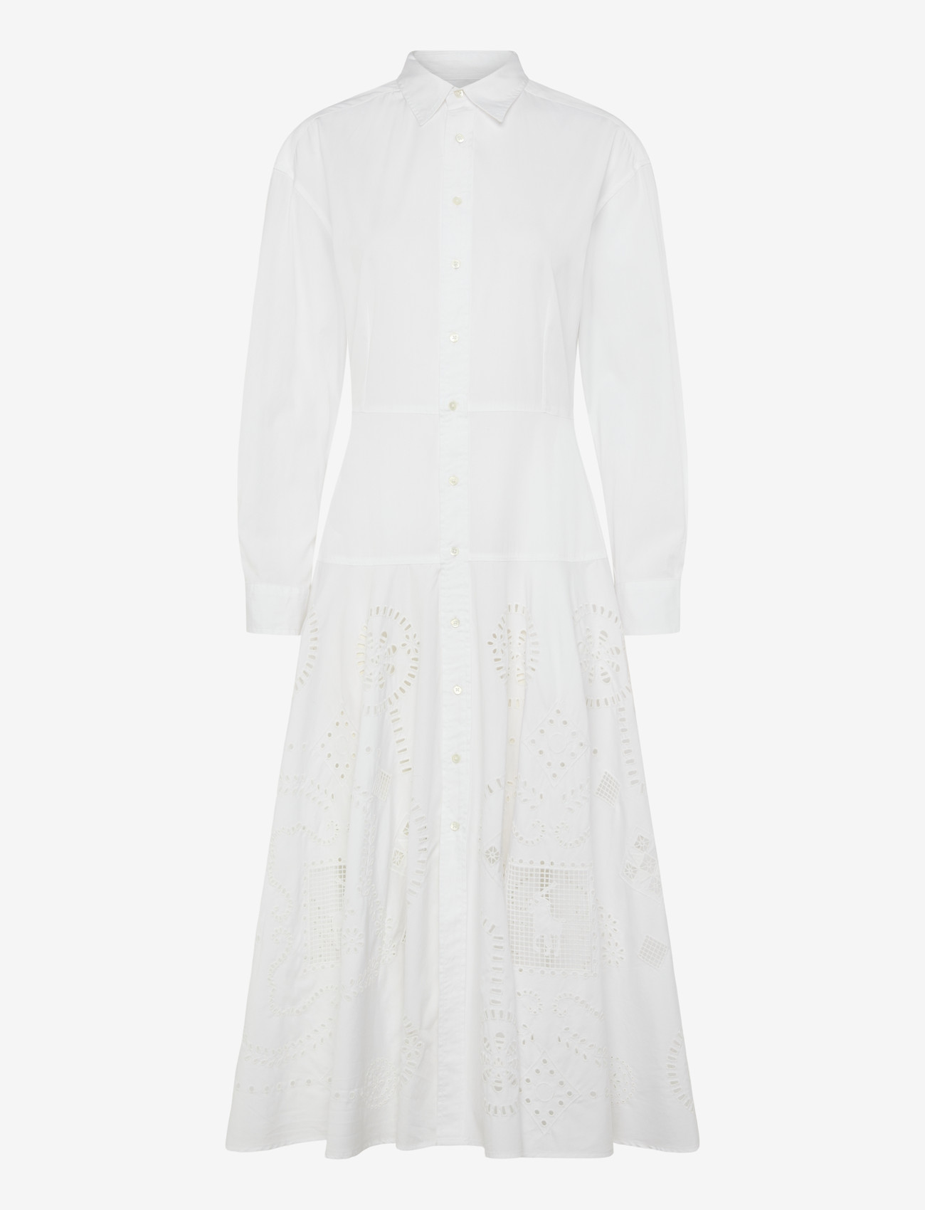 Polo Ralph Lauren - EMB 80/2 MW CTN PW-WVN-DRESSES - pitskleidid - white - 1