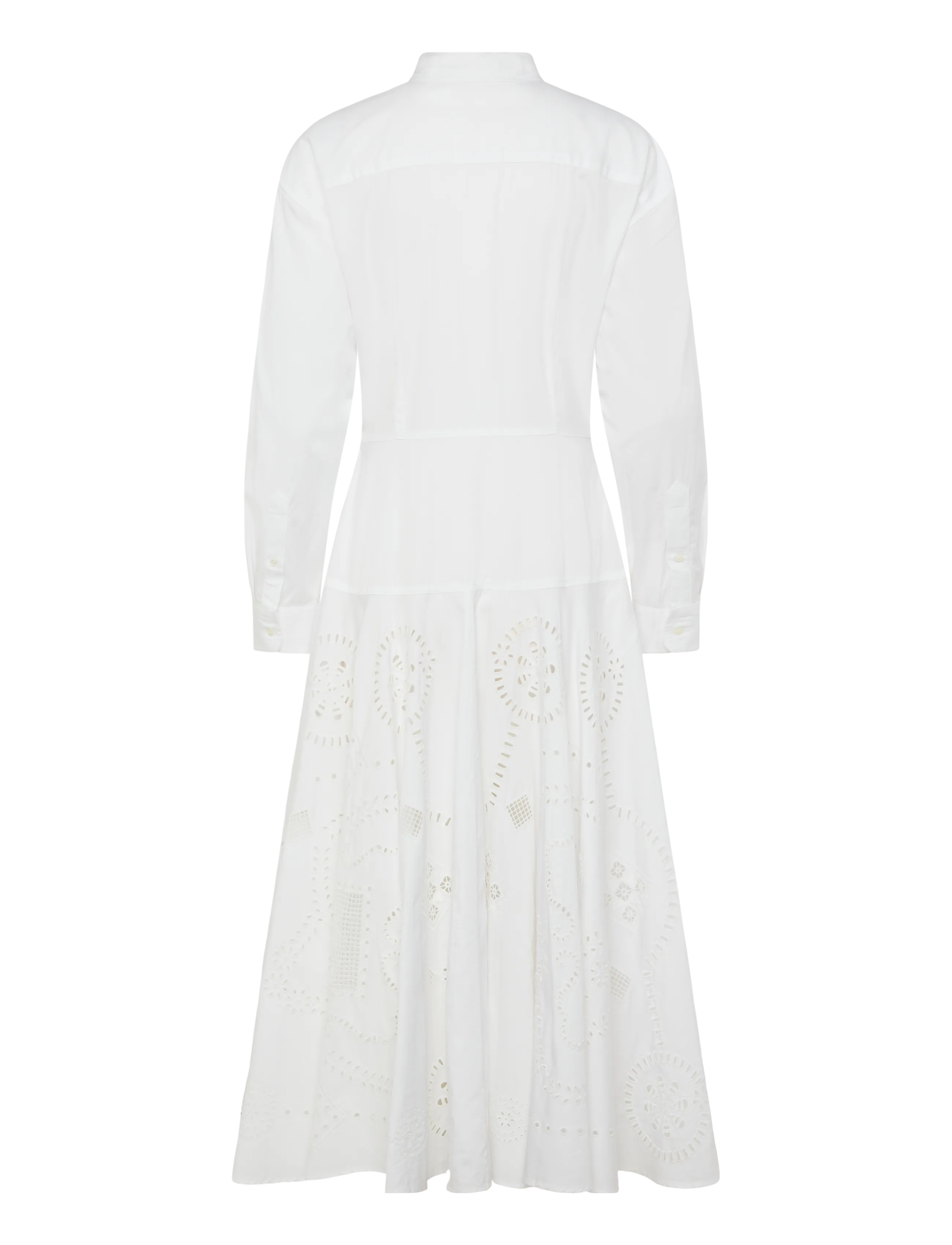 Polo Ralph Lauren - EMB 80/2 MW CTN PW-WVN-DRESSES - maxi sukienki - white - 2