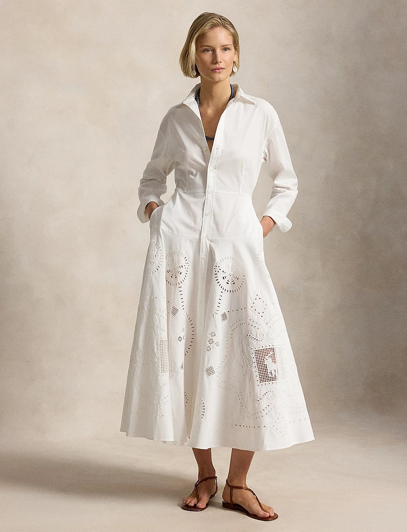 Polo Ralph Lauren - EMB 80/2 MW CTN PW-WVN-DRESSES - robes de dentelle - white - 3