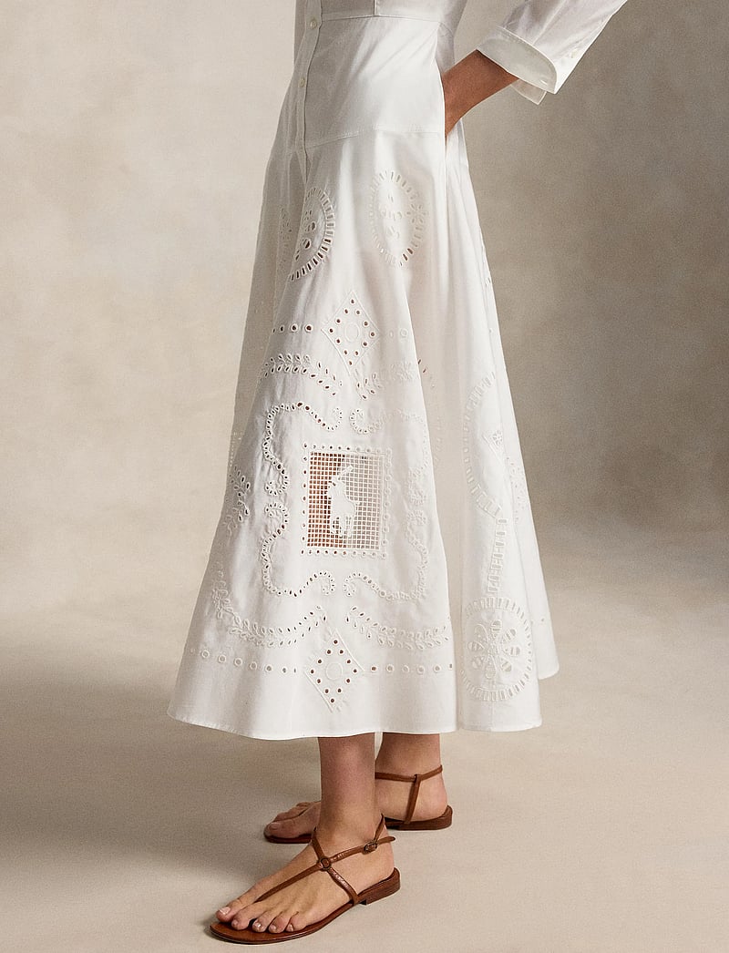 Polo Ralph Lauren - EMB 80/2 MW CTN PW-WVN-DRESSES - robes de dentelle - white - 4