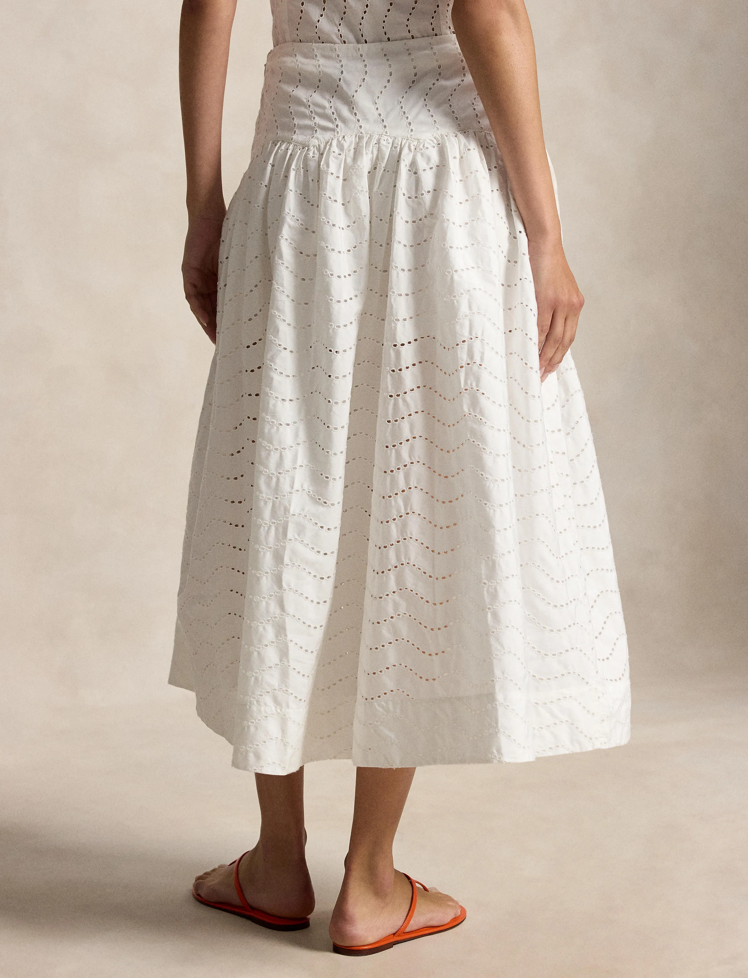 Polo Ralph Lauren Emb 80/2 Mw Ctn Pw-Wvn-Skirt midikjolar dam – bild 6