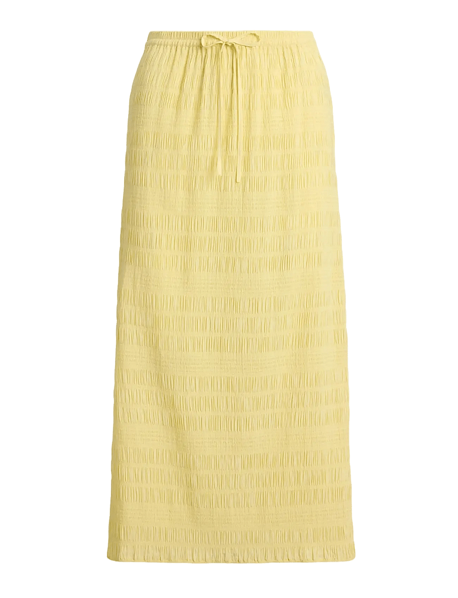 Polo Ralph Lauren - STRETCH SEERSUCKER-WVN-SKIRT - jupes longues - banana peel - 1
