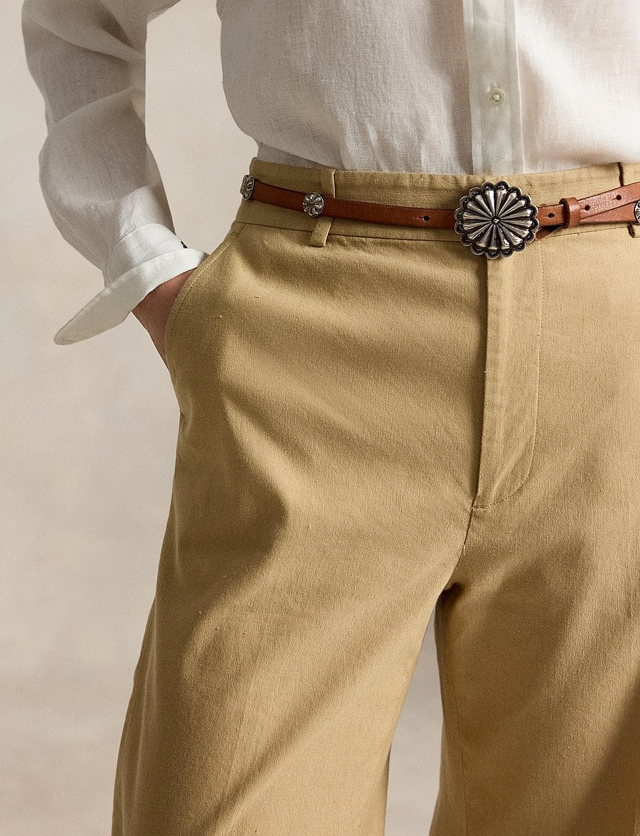 Polo Ralph Lauren - 12/1 STR LIN BLD PW-WVN-PANTS - linen trousers - classic camel - 5